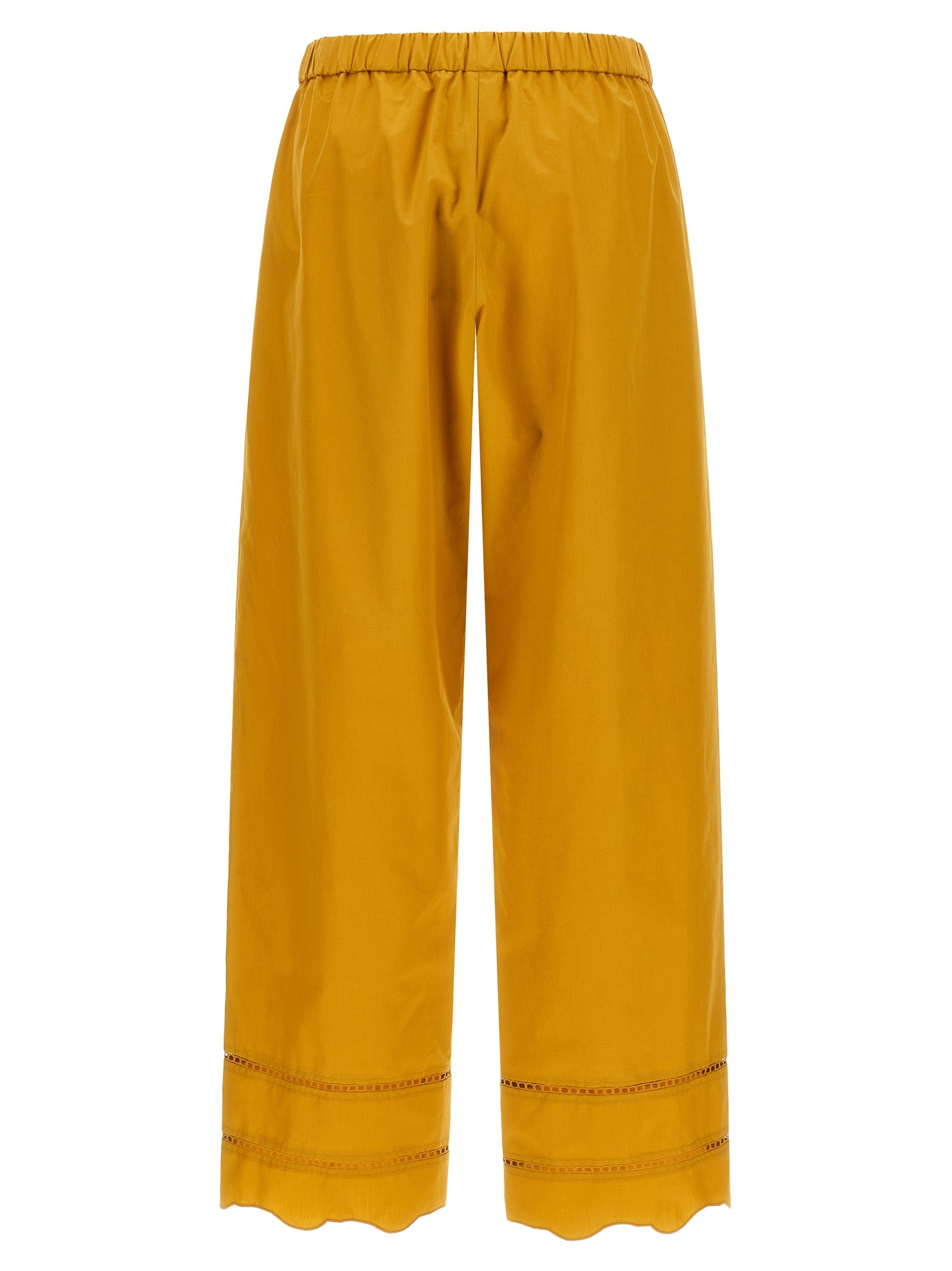 Fabiana Filippi Bicolor Cotton Casual Pants - Designer Couture