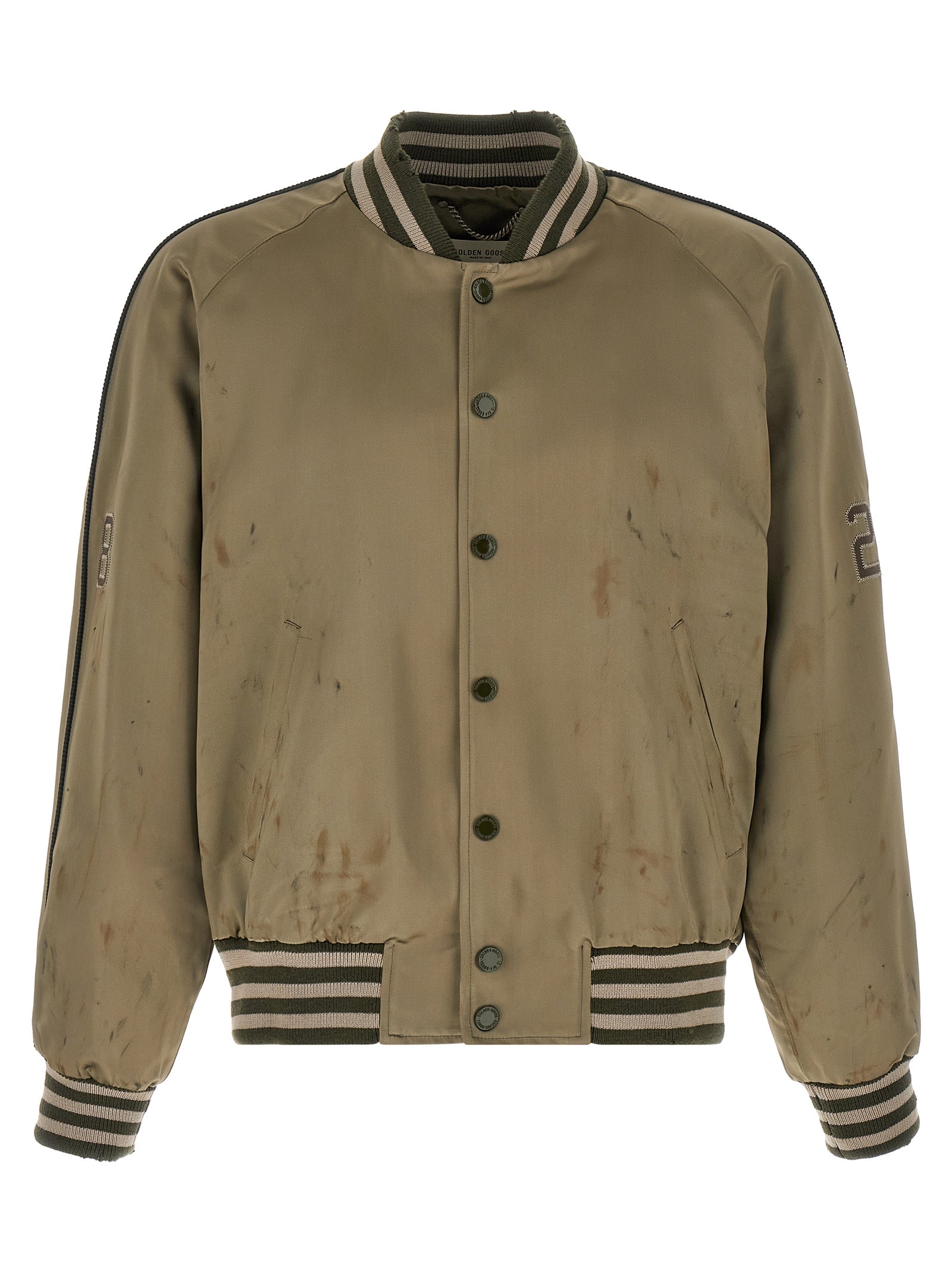 Golden Goose Bicolor Acetate Bomber Jacket, Artisanal Luxury