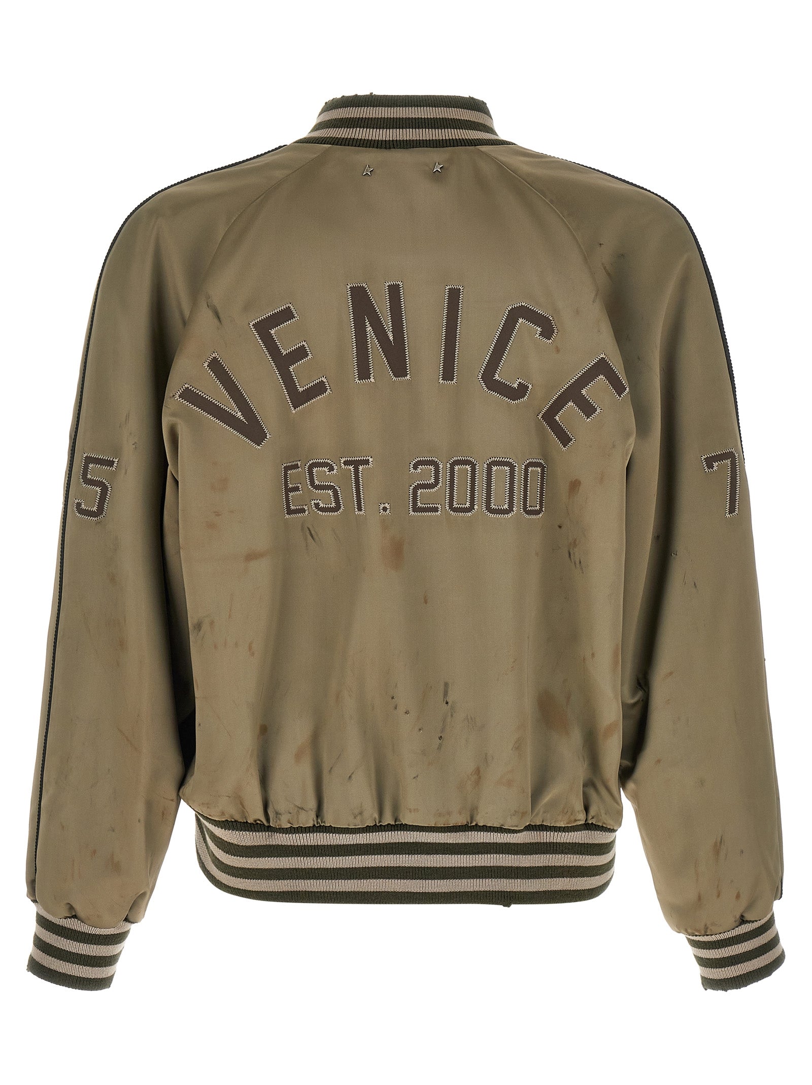 Golden Goose Bicolor Acetate Bomber Jacket, Artisanal Luxury