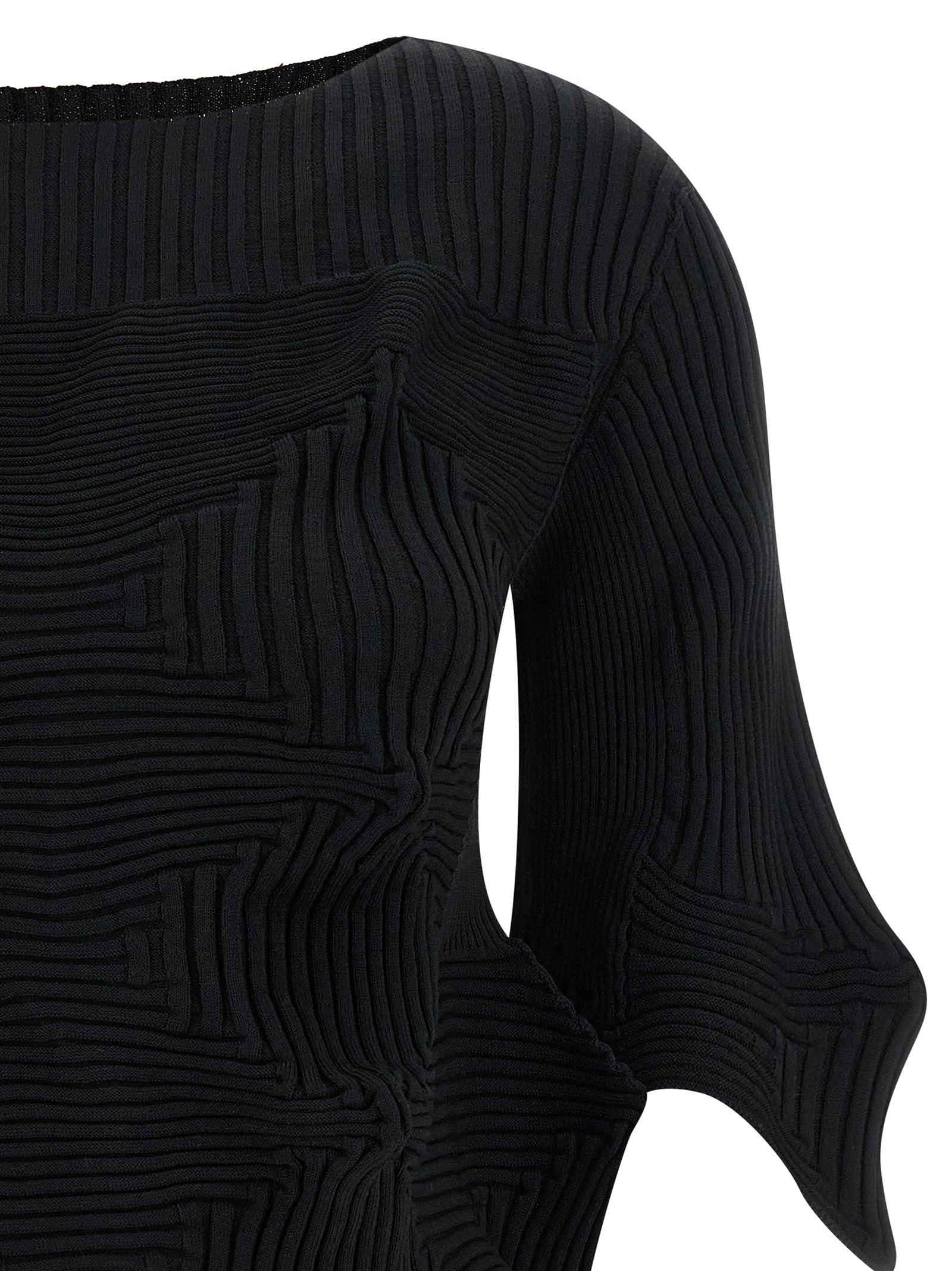 Issey Miyake Black Polyester Blouse