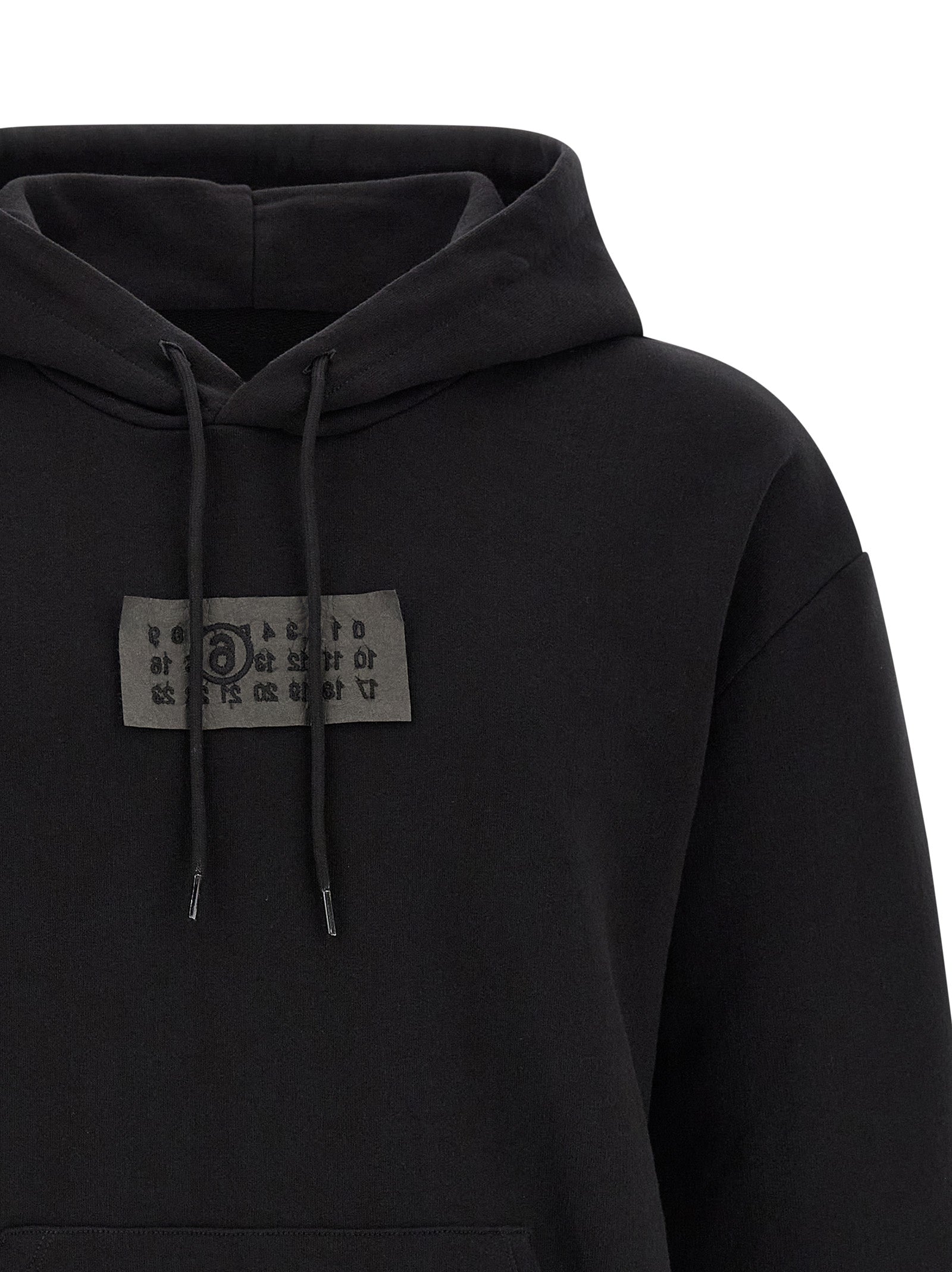 Elevate your wardrobe with the MM6 Maison Margiela Black Cotton Sweatshirt, a luxurious blend of comfort and sophistication, perfect for the discerning individual.