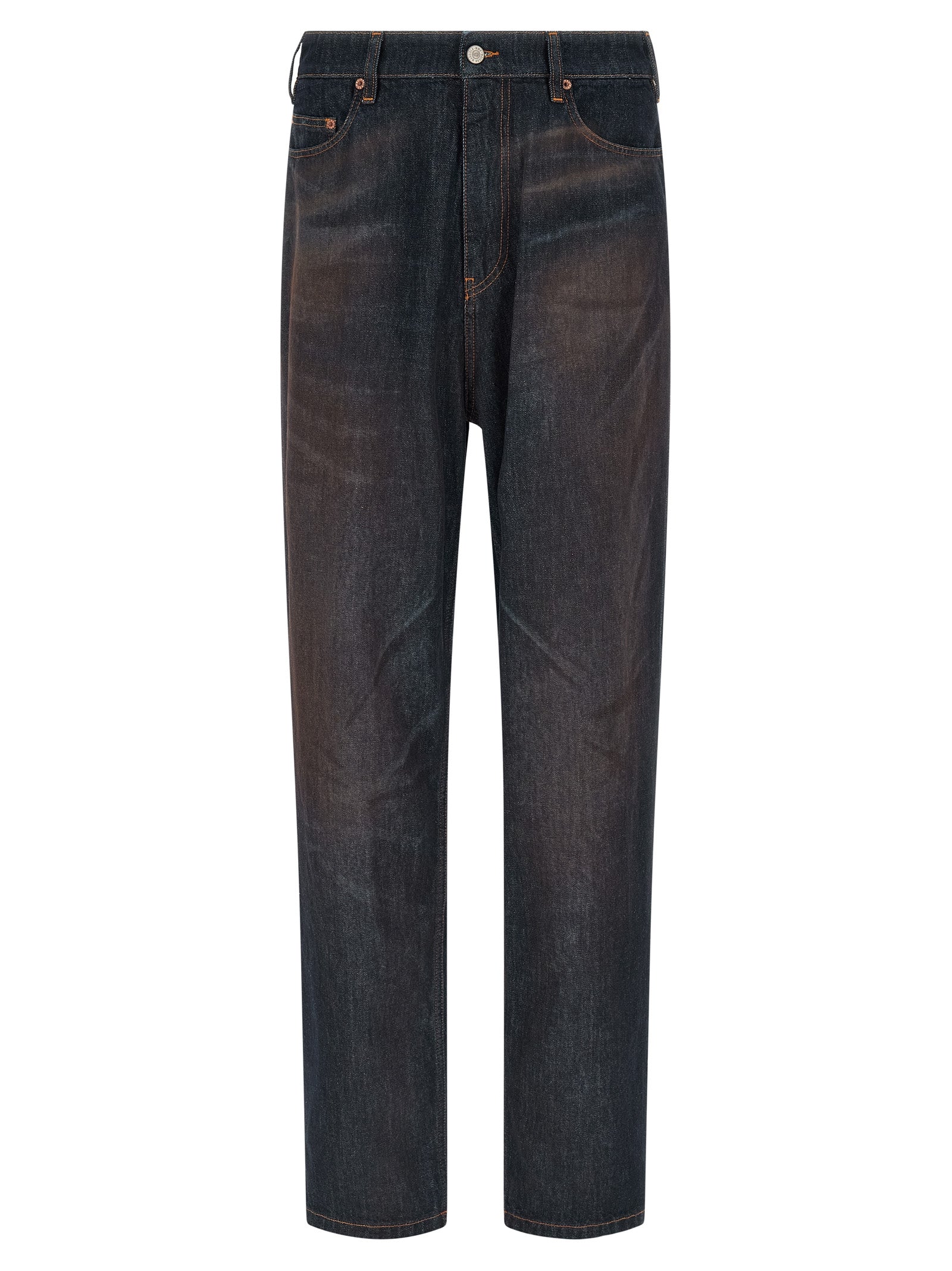Discover the MM6 Maison Margiela Blue Cotton Straight-Leg Jeans, a sublime blend of elegance and craftsmanship, perfect for those who embody sophistication and style.