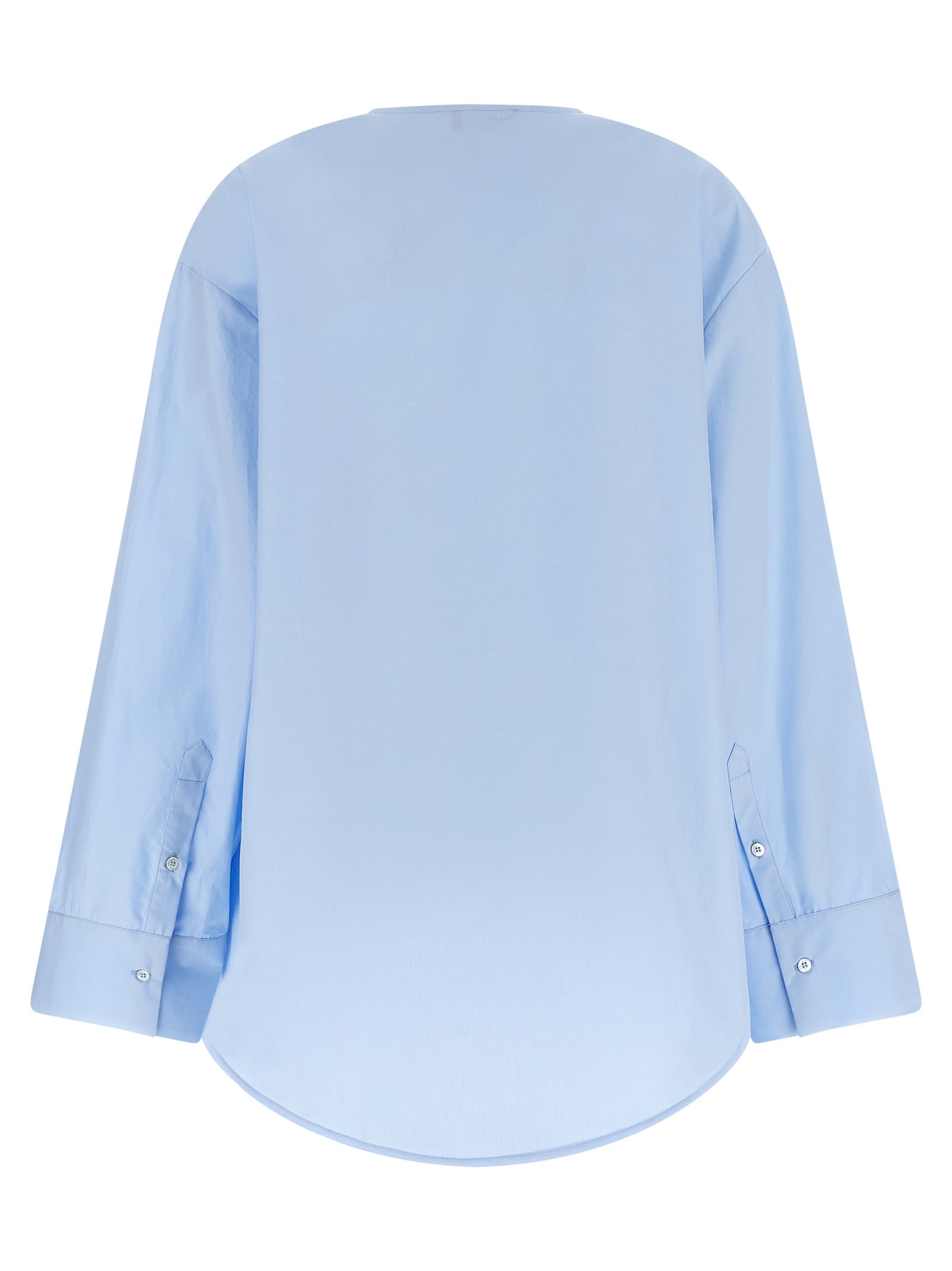 Experience the essence of Italian craftsmanship with the Fabiana Filippi Blue Cotton Blouse, a luxurious blend of elegance and sophistication, perfect for any discerning wardrobe.
