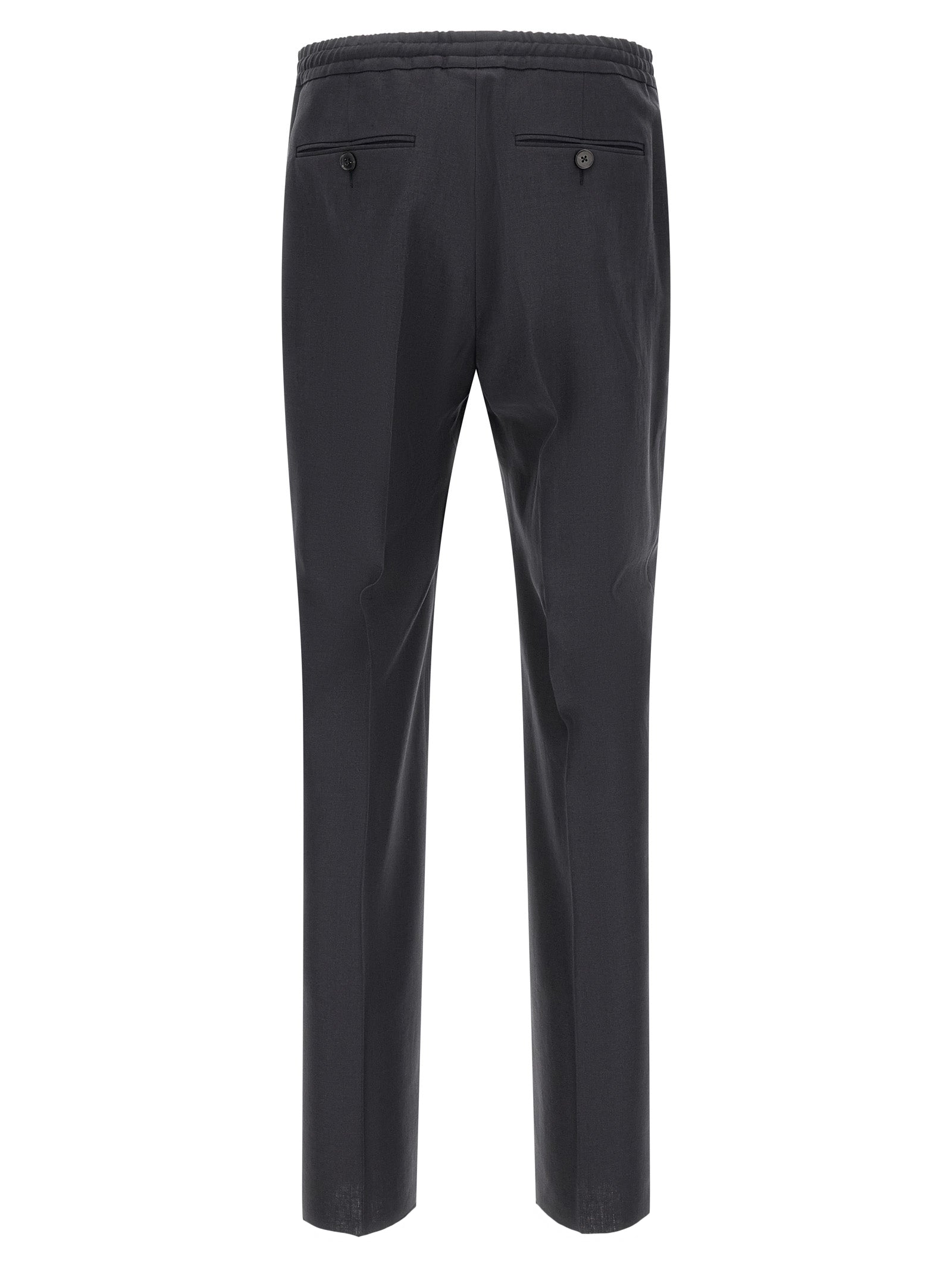 ZEGNA Blue Linen Dress Pants