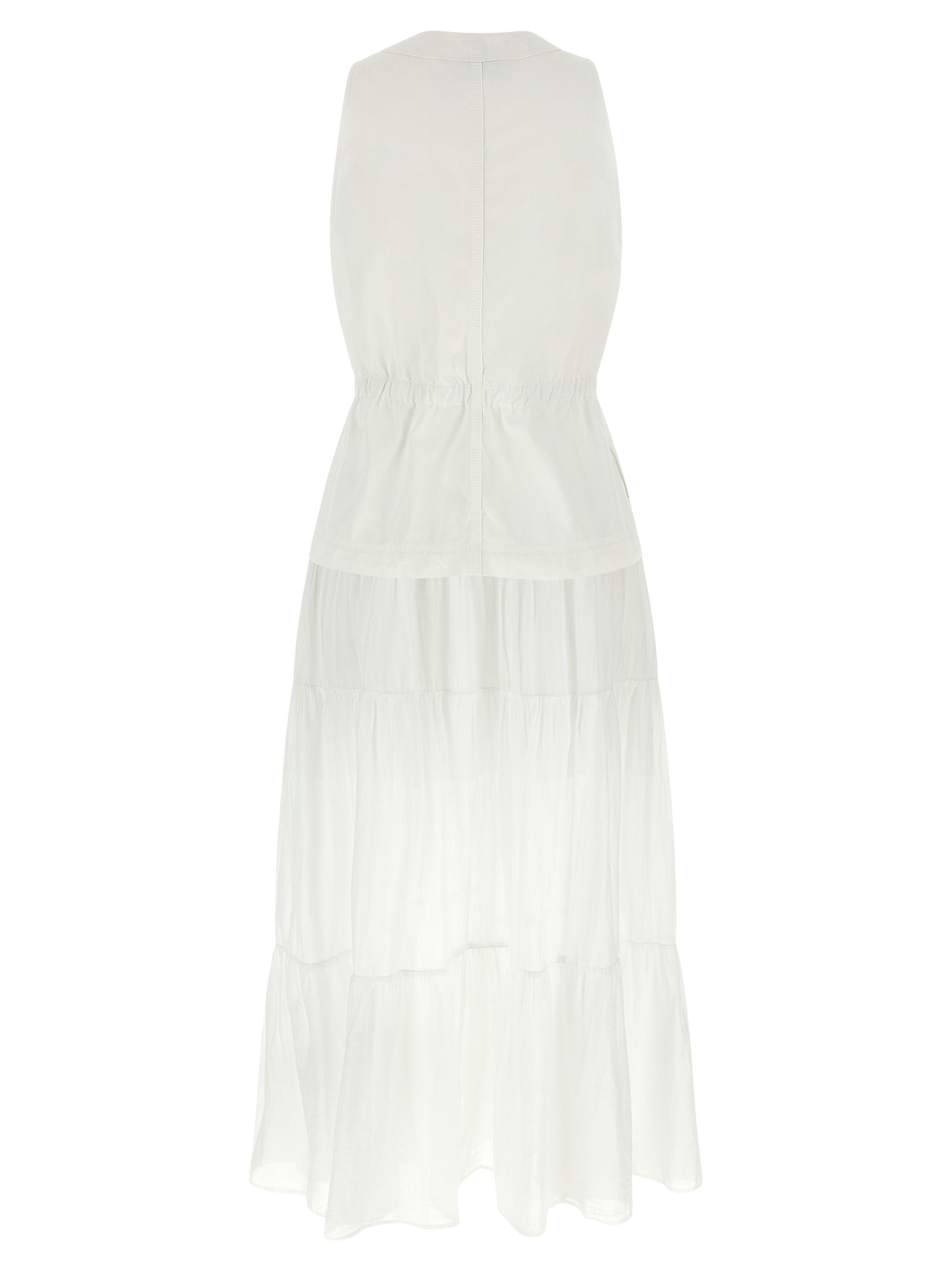 Indulge in the PINKO ‘Casarsa’ long dress, crafted from luxurious cotton, embodying timeless elegance and sophistication for the discerning individual.