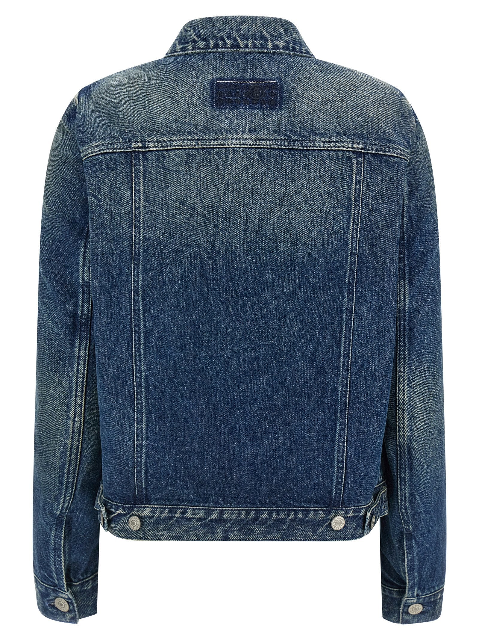 MM6 Maison Margiela Blue Denim Jacket - Designer Couture Elegance