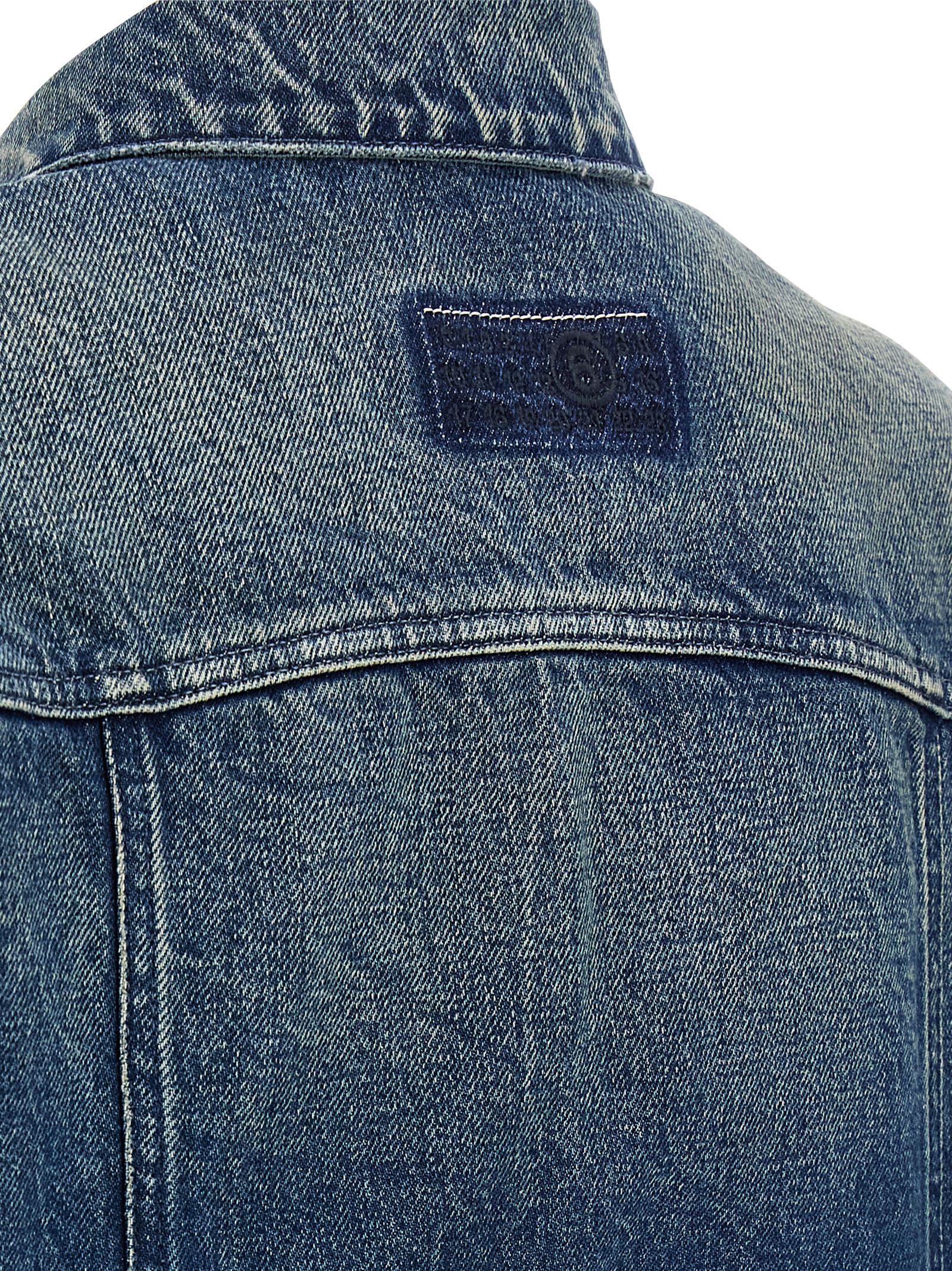 MM6 Maison Margiela Blue Cotton Denim Jacket - Designer Couture