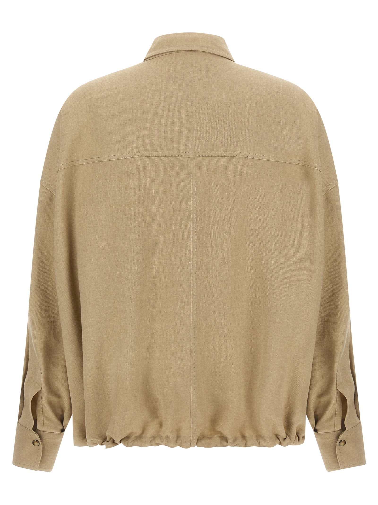 Brunello Cucinelli Beige Viscose Blouse - Designer Artisanal Elegance