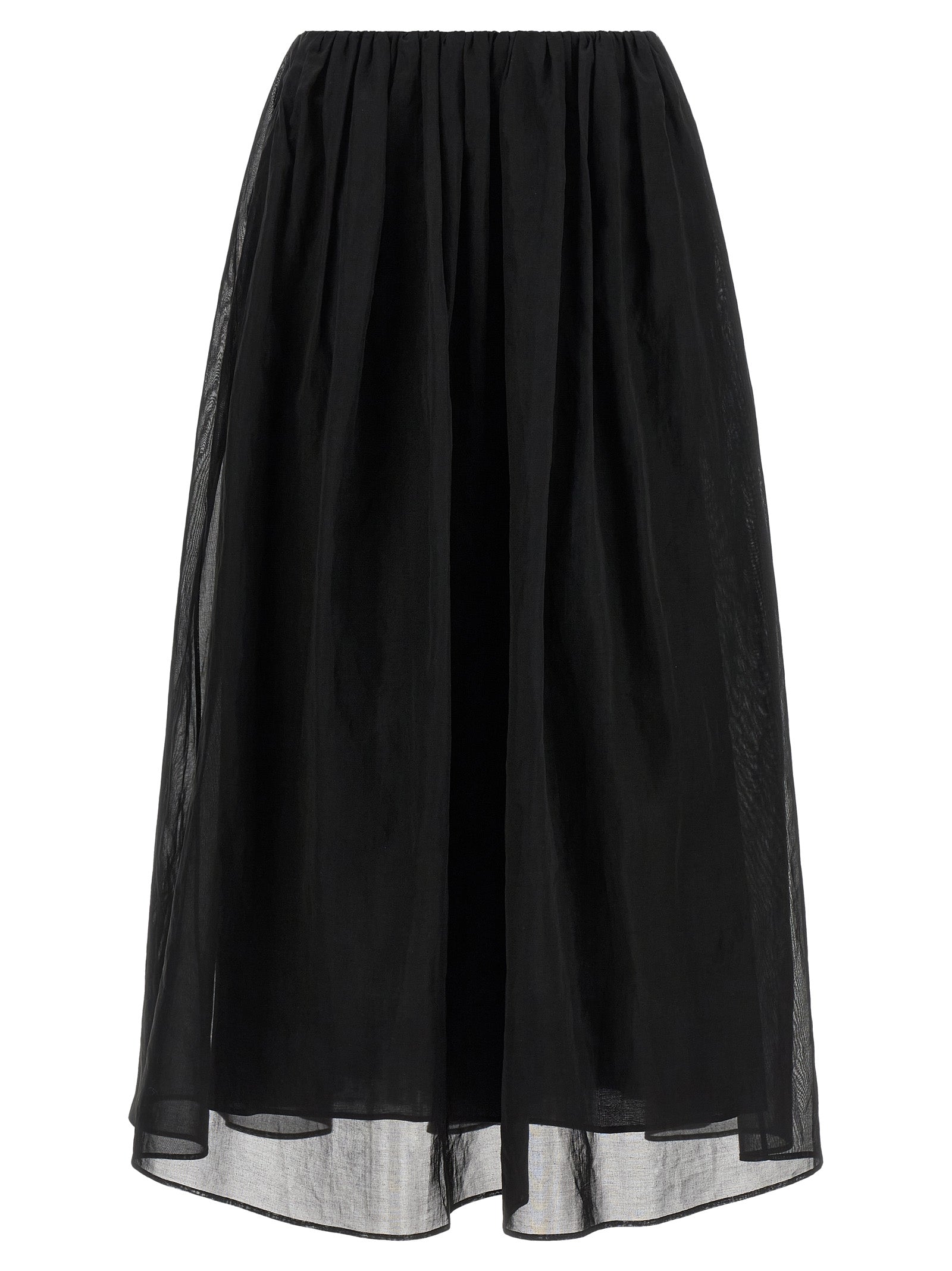 Brunello Cucinelli Black Cotton Mini Skirt, Artisanal Elegance