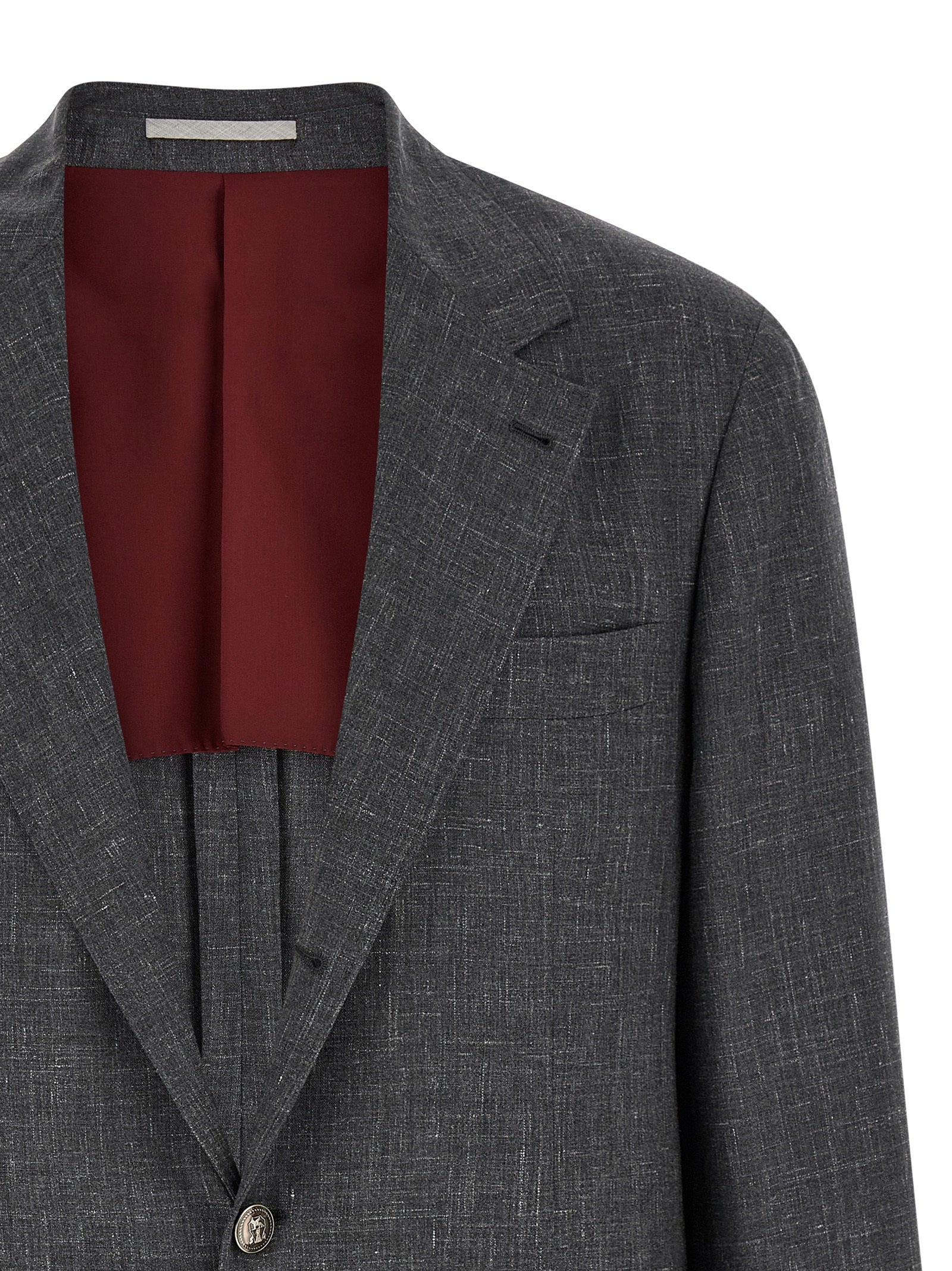 Brunello Cucinelli Gray Wool Blazer – Designer Couture Elegance