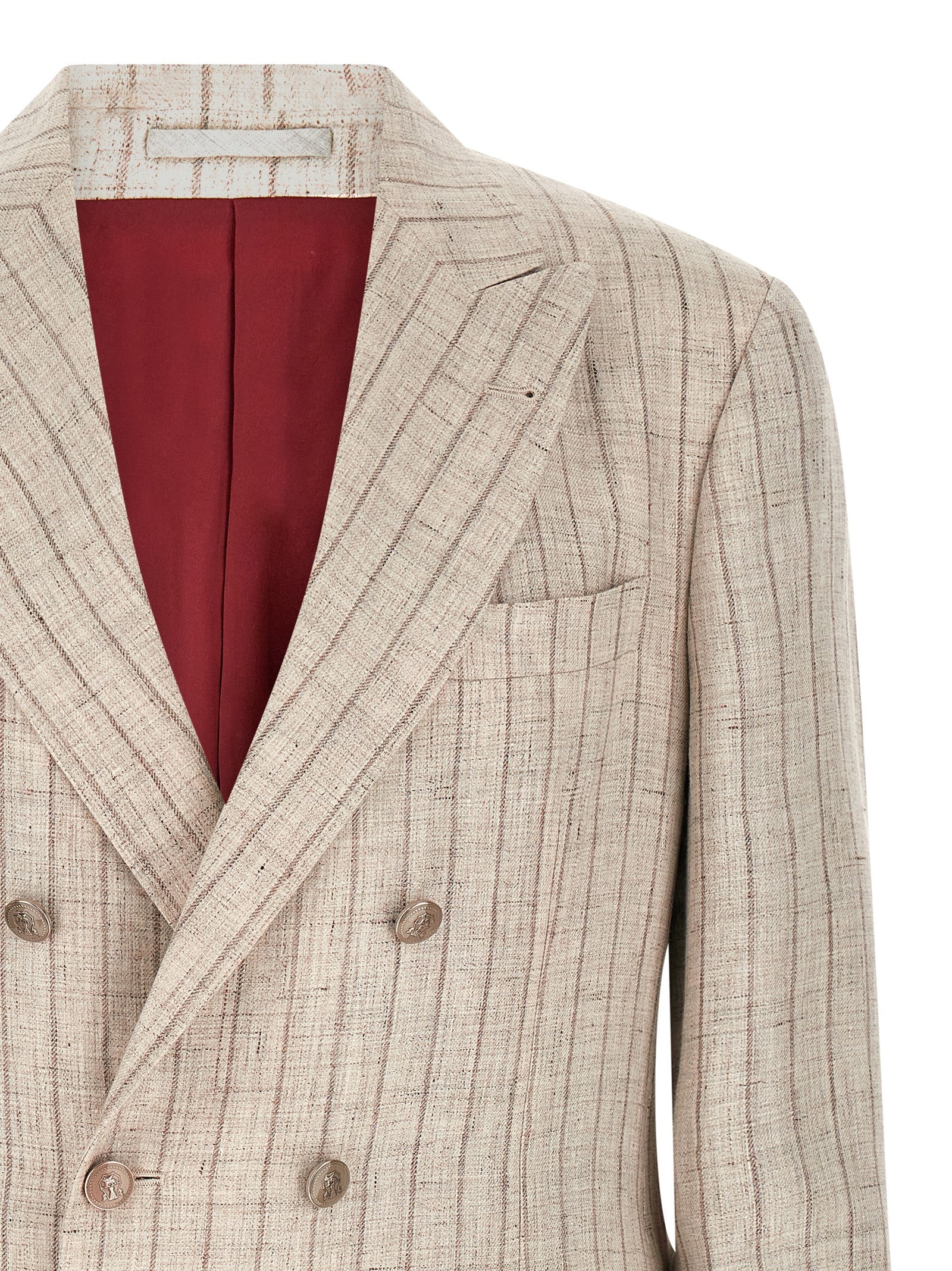 Brunello Cucinelli Gray Linen Blazer - Designer Couture Elegance