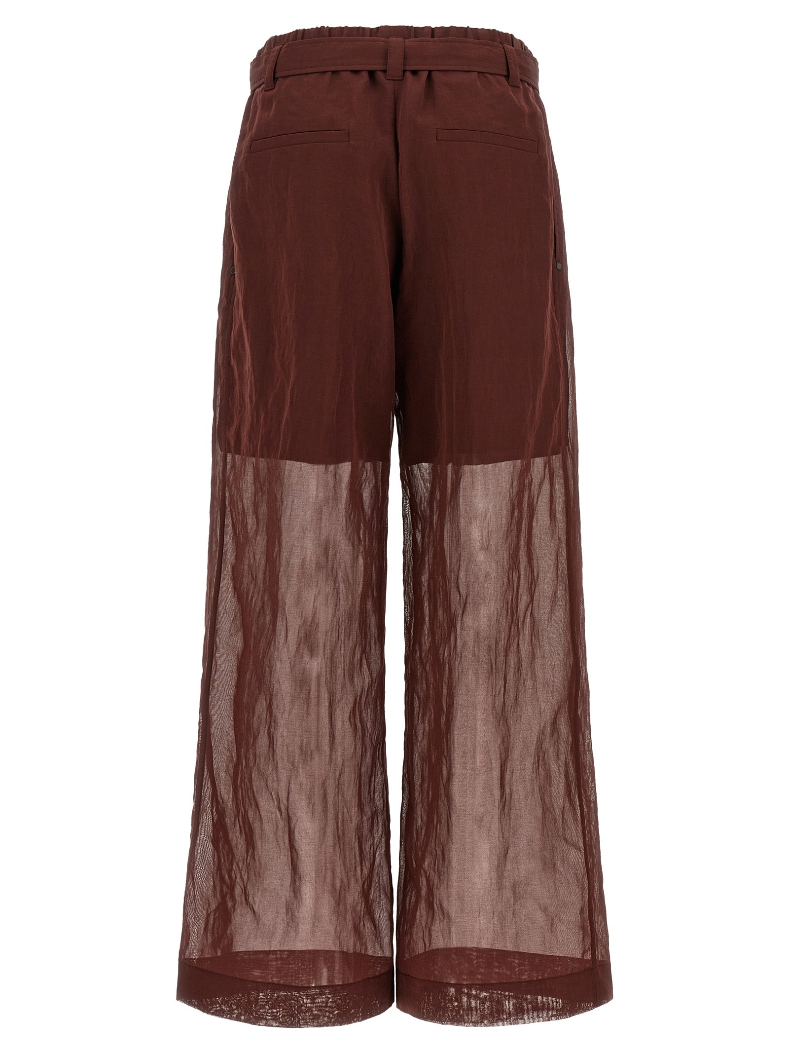 Brunello Cucinelli Flared Pants, Artisanal Luxury in Bordeaux