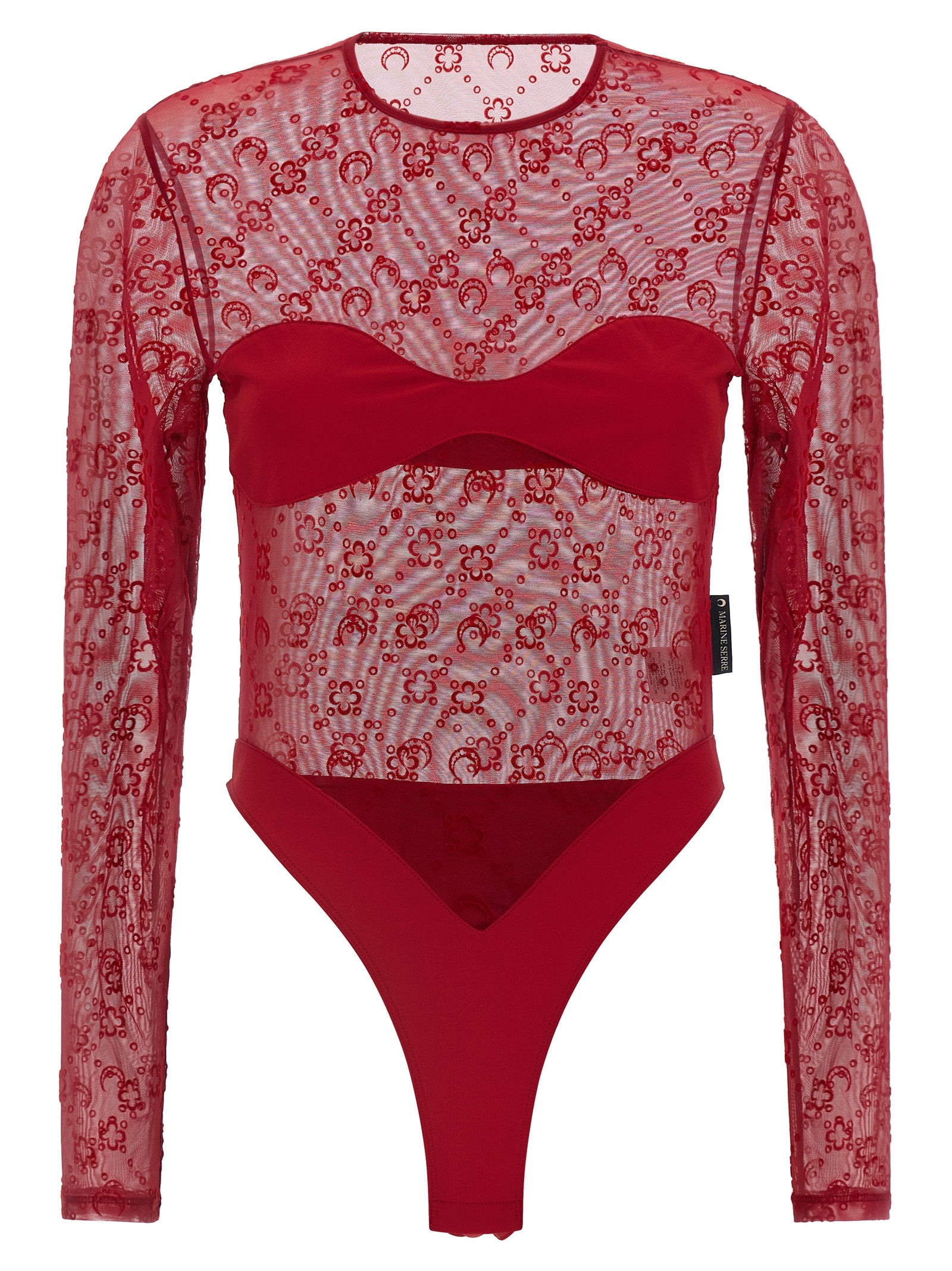 Marine Serre Multicolor Polyamide Bodysuit