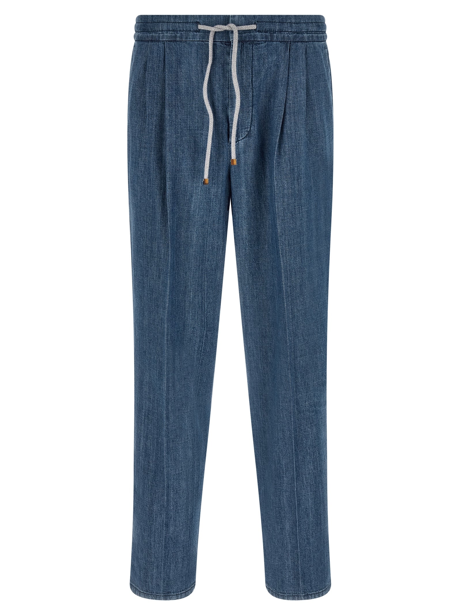 Brunello Cucinelli Blue Cotton Relaxed Fit Jeans - Artisanal Luxury