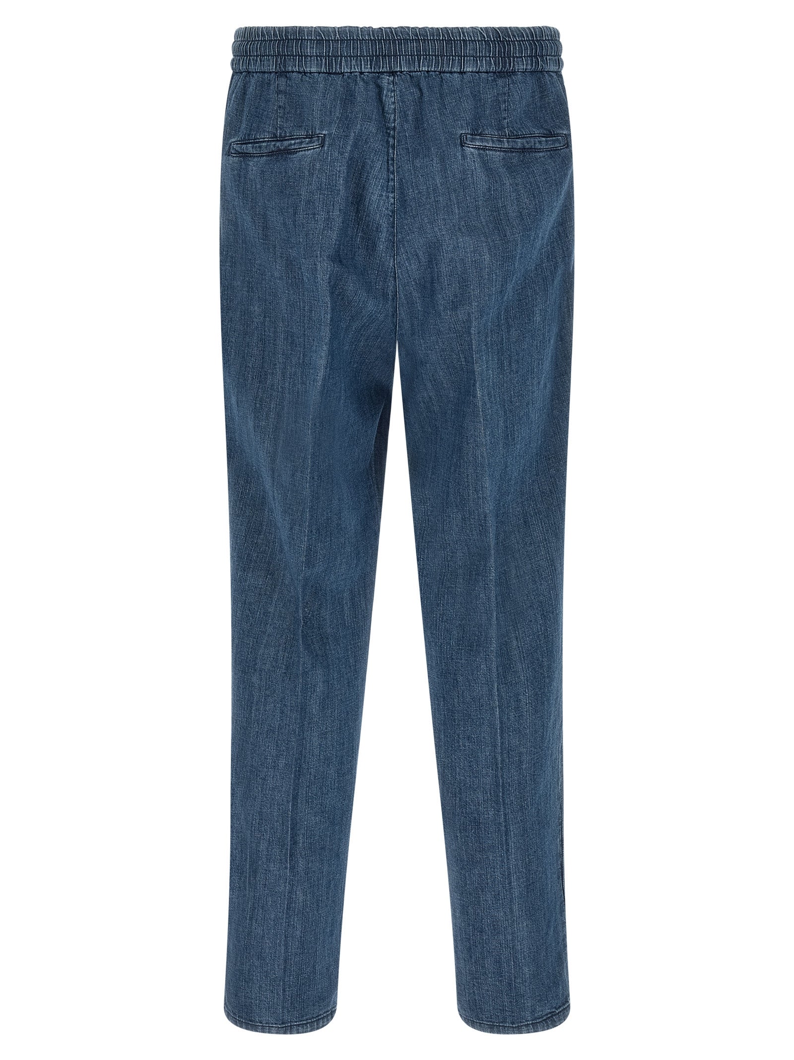 Brunello Cucinelli Blue Cotton Relaxed Fit Jeans, Artisanal Luxury