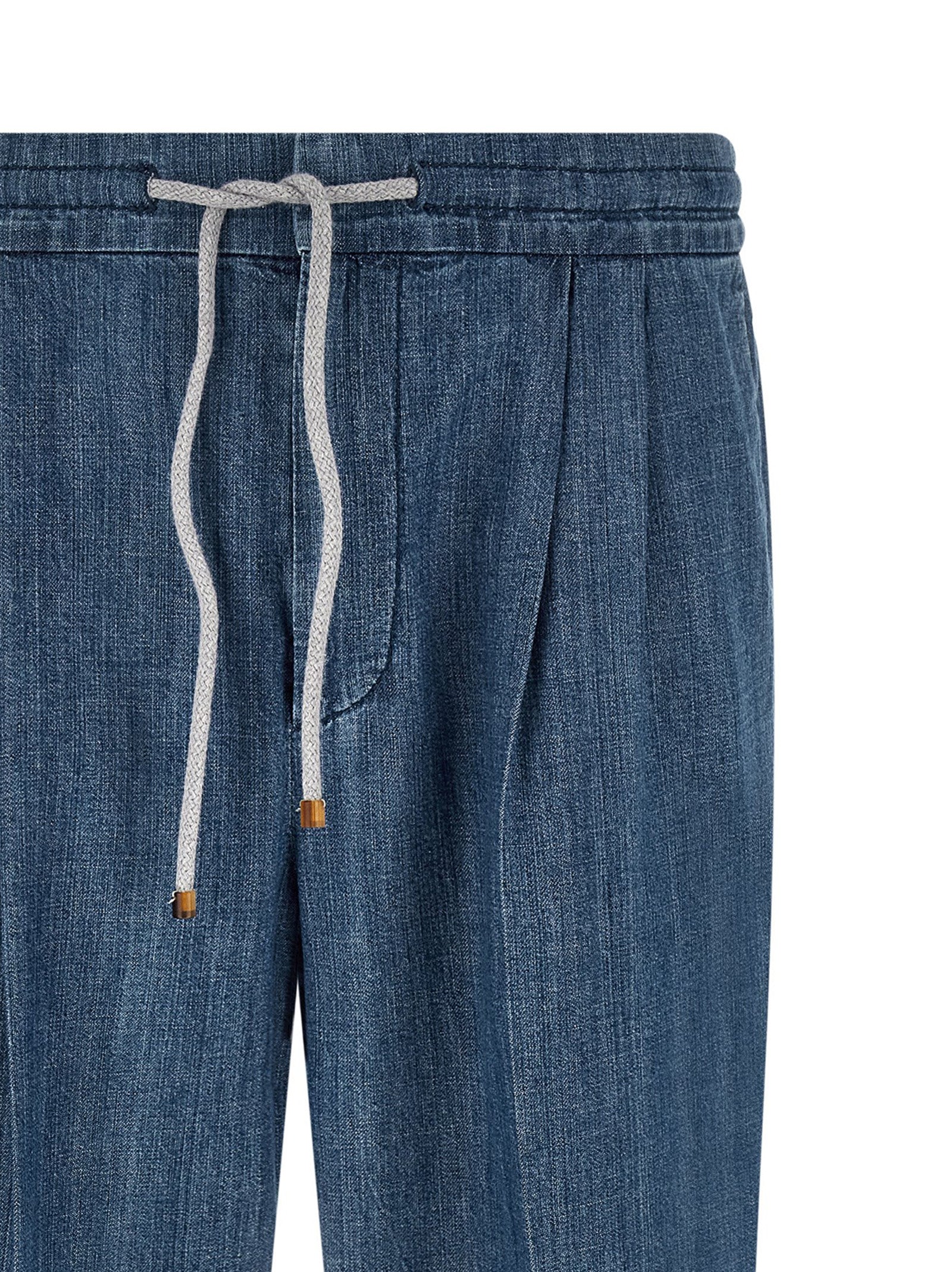 Brunello Cucinelli Blue Cotton Relaxed Fit Jeans | Artisanal Luxury