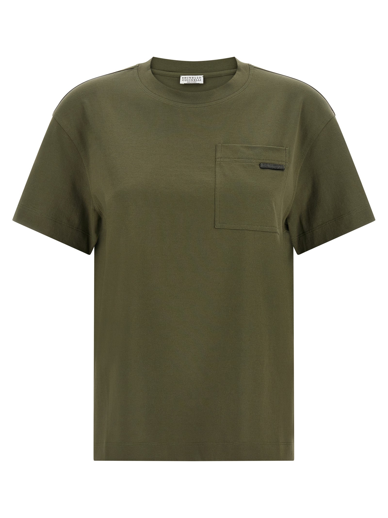 Brunello Cucinelli Bicolor Cotton T-Shirt, Artisanal Luxury Elegance
