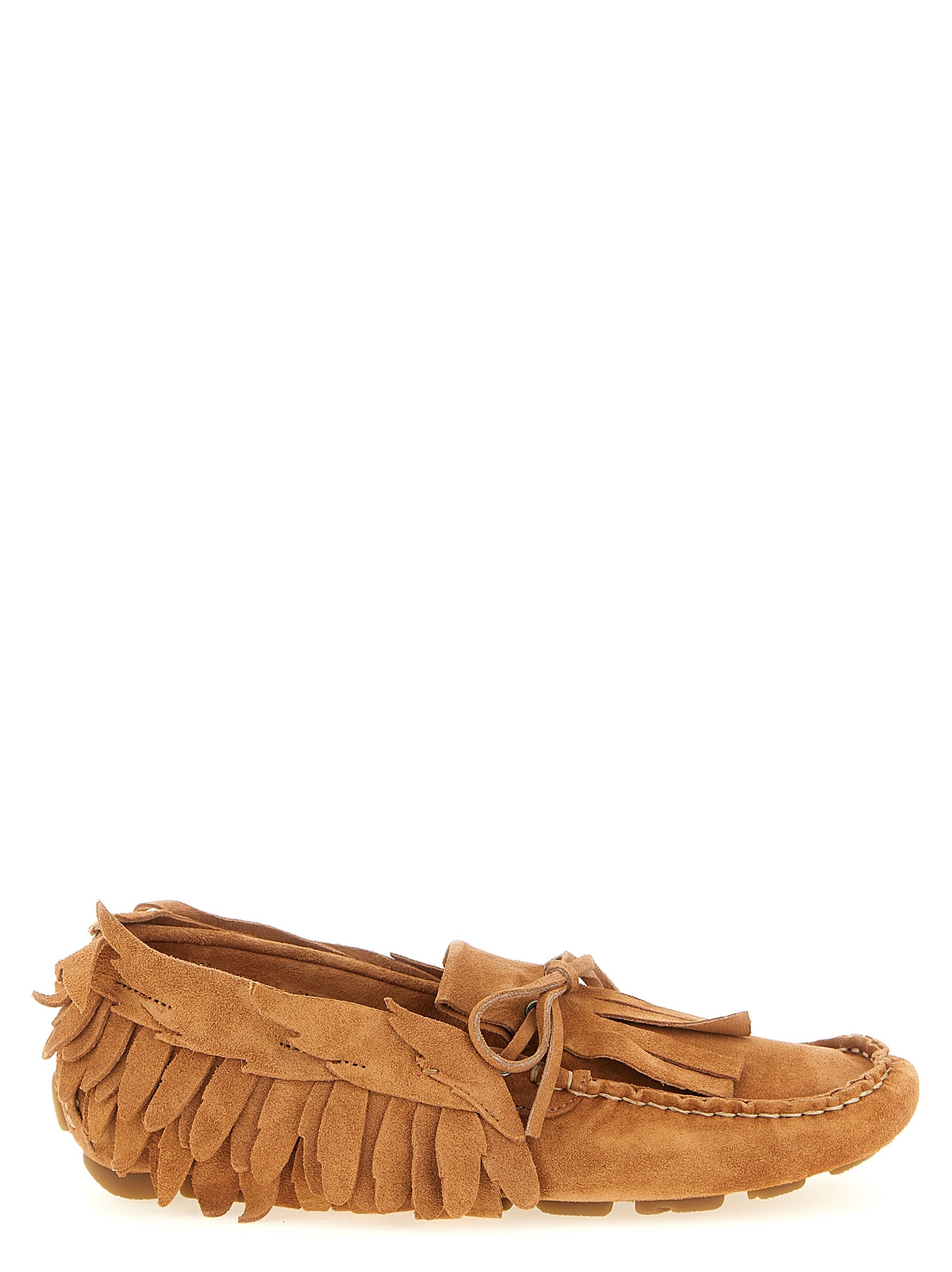 Alberta Ferretti Brown Calfskin Slip-On Loafers | Designer Elegance