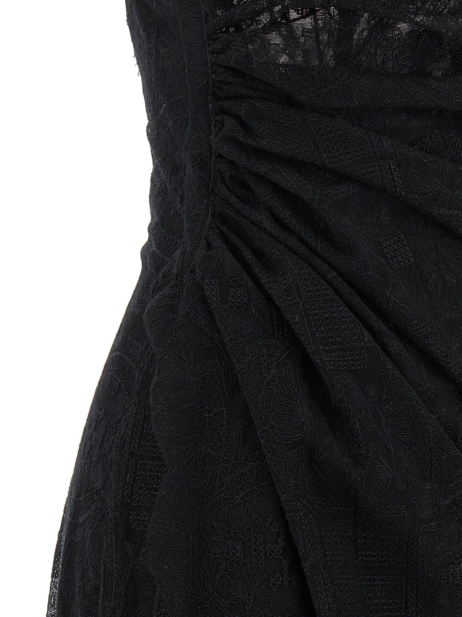 Ermanno Scervino Black Polyester Long Dress