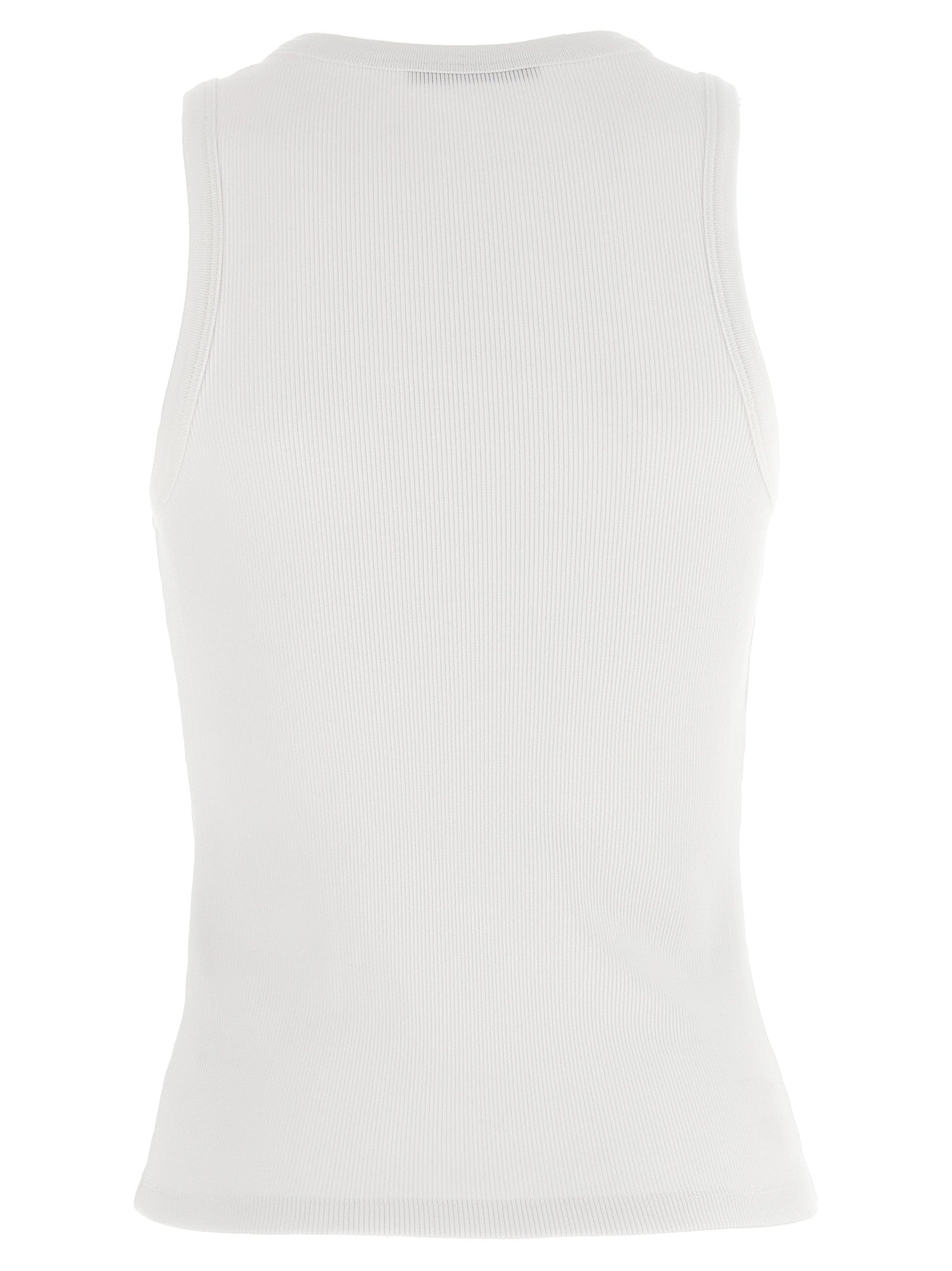Givenchy White Cotton Sleeveless T-Shirt, Luxe Designer Couture