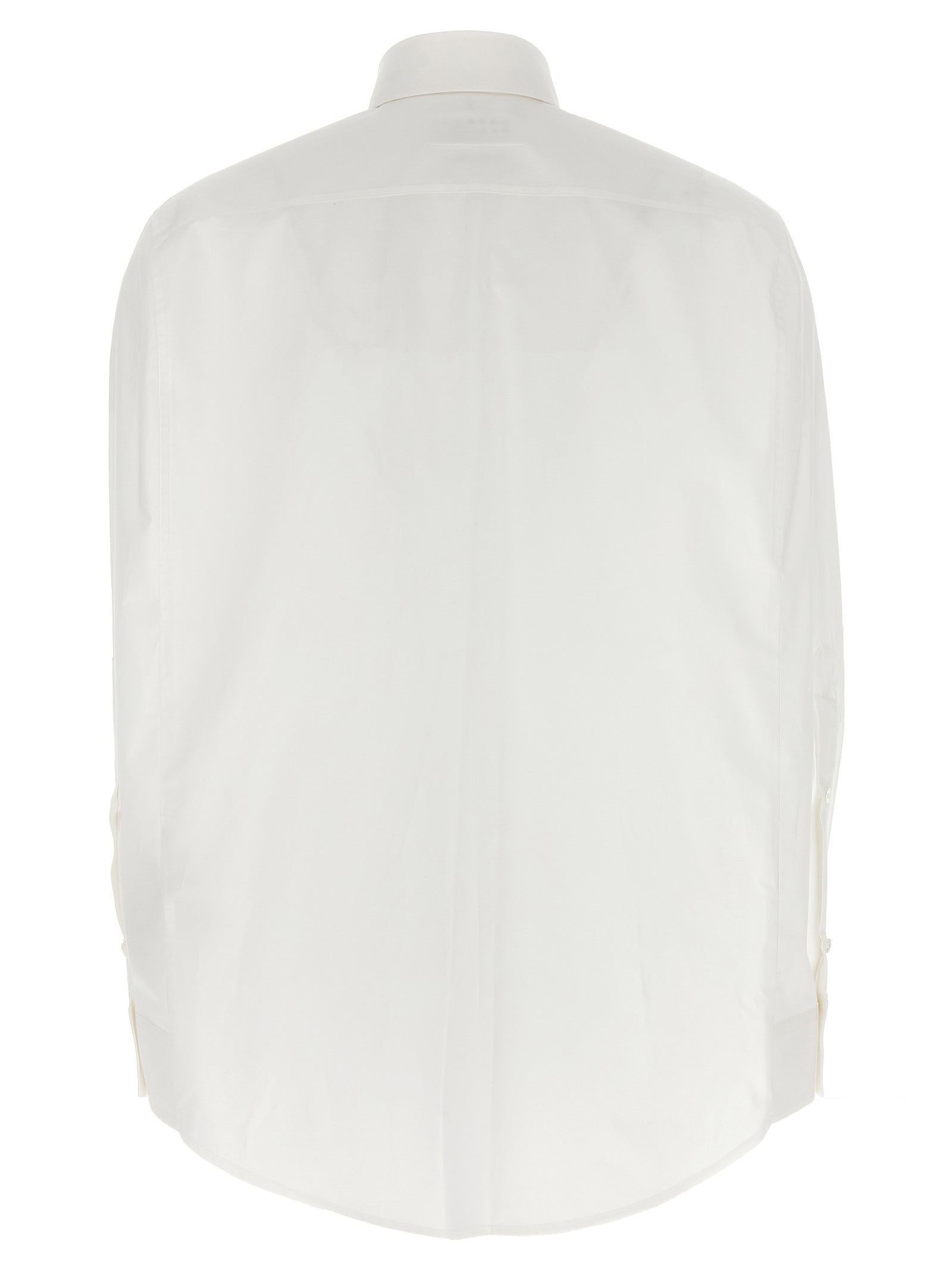 Experience the refined elegance of MM6 Maison Margiela's White Cotton Blouse, a luxurious blend of minimalist design and avant-garde sophistication, perfect for discerning tastes.