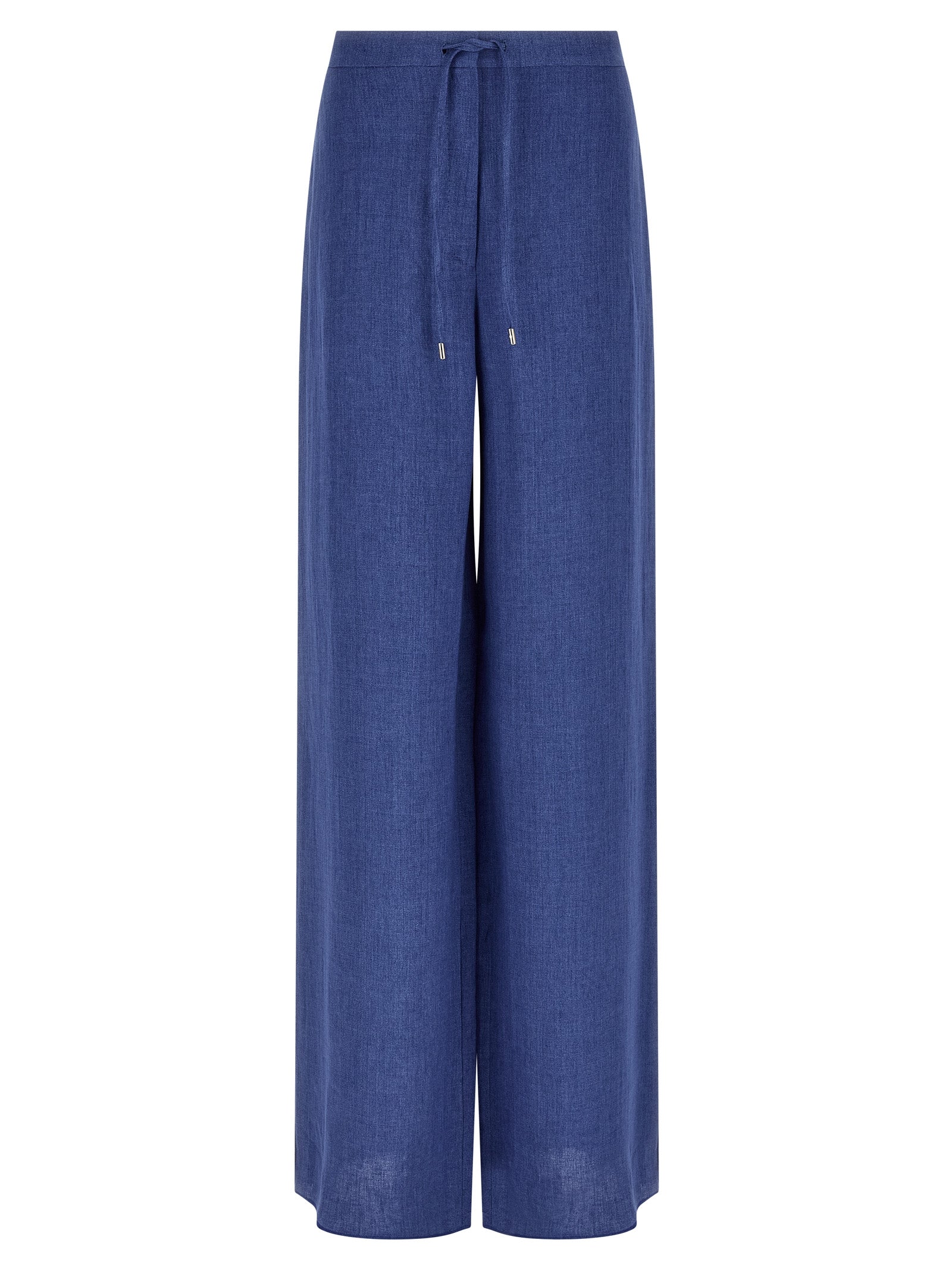 Discover the Max Mara Blue Linen Casual Pants, a testament to artisanal luxury, crafted from 100% linen for effortless elegance and timeless sophistication.