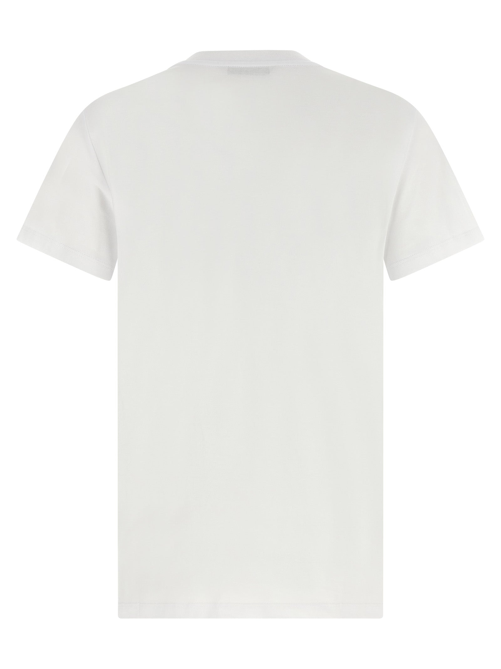 Elevate your wardrobe with the Max Mara White Cotton T-Shirt, a luxurious blend of artistry and comfort, perfect for the discerning individual who values sophistication.