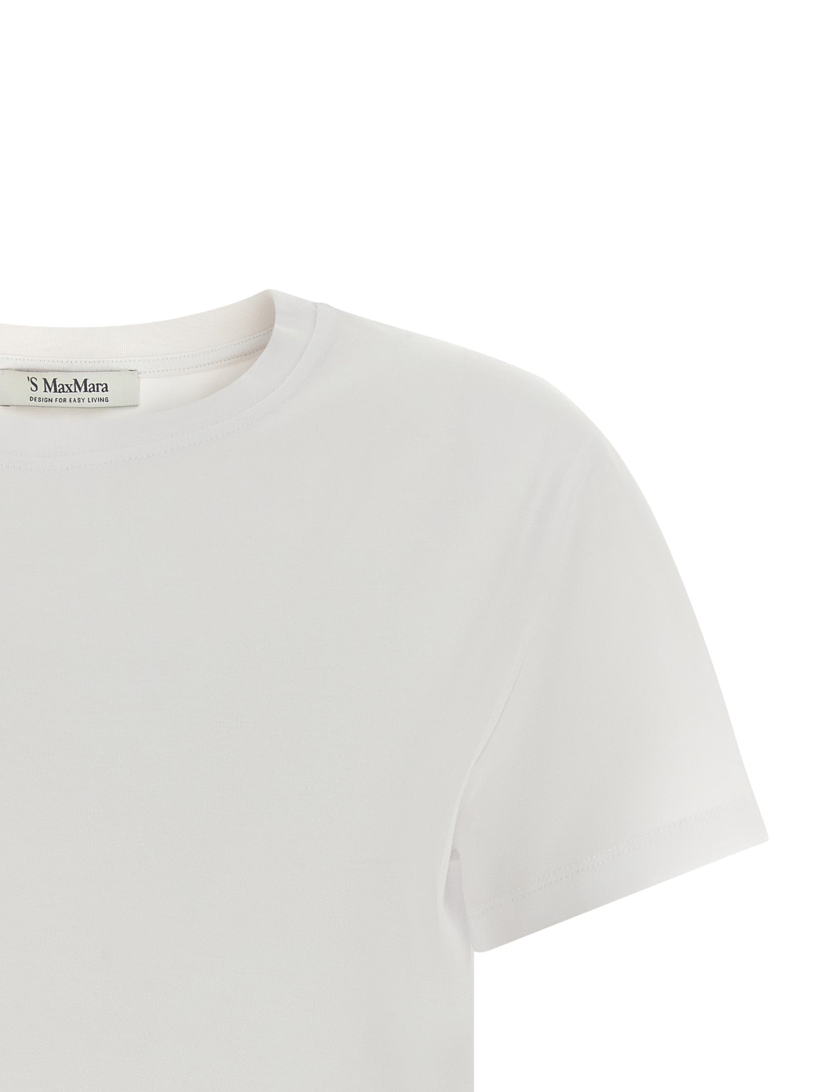 Elevate your style with the S Max Mara Gold Cotton T-Shirt, a luxurious blend of comfort and elegance, featuring exquisite craftsmanship and a striking gold print.