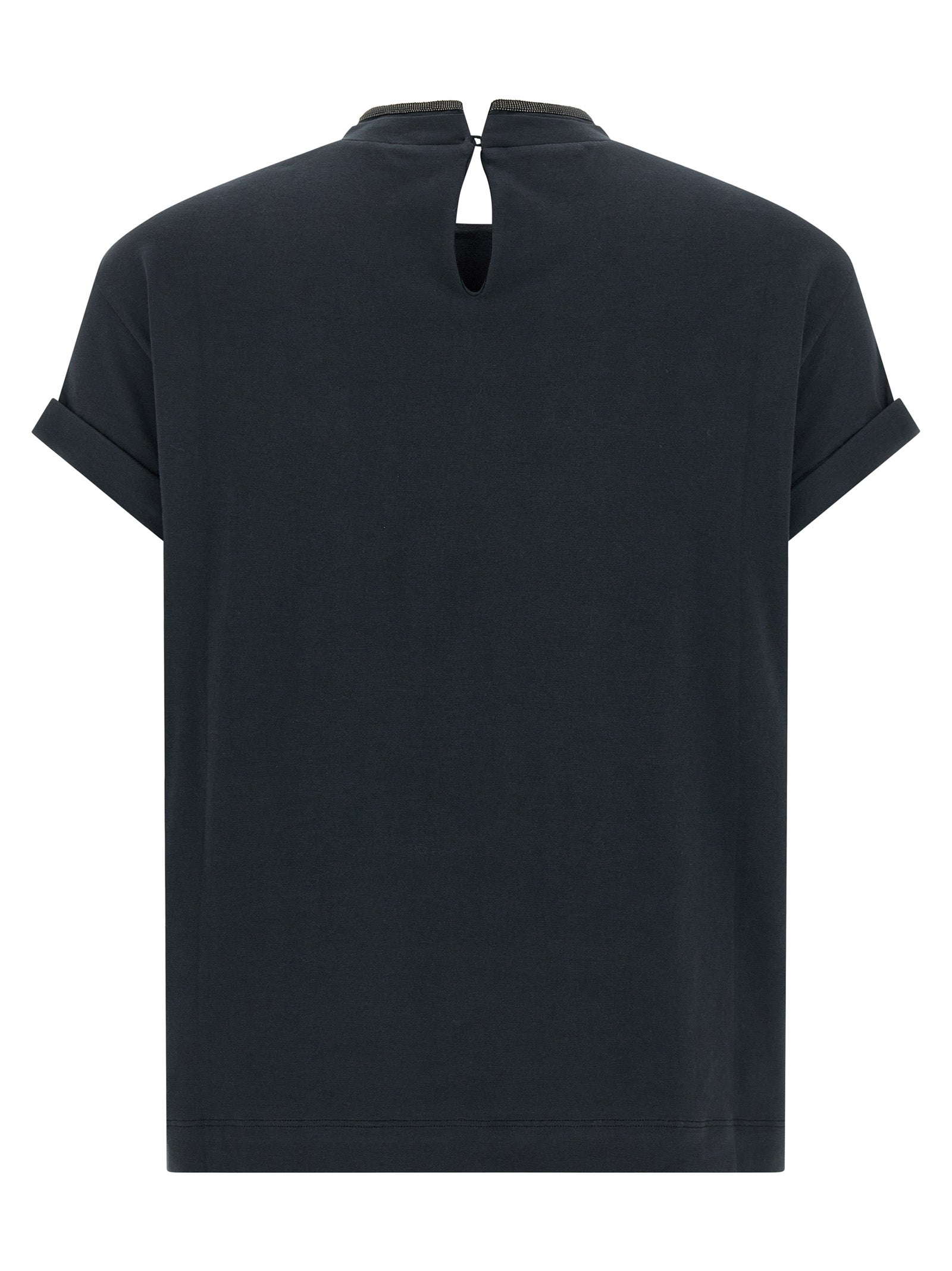 Brunello Cucinelli Blue Cotton T-Shirt, Elegant Designer Couture