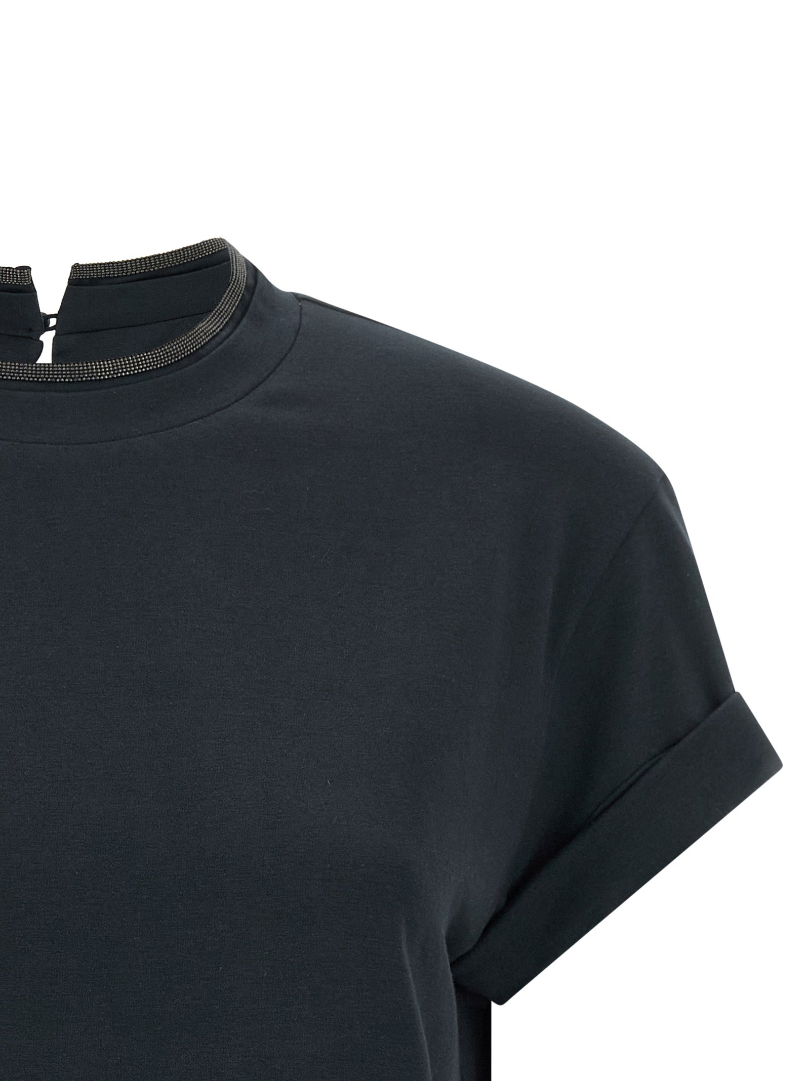 Brunello Cucinelli Blue Cotton T-Shirt - Elegant Designer Couture