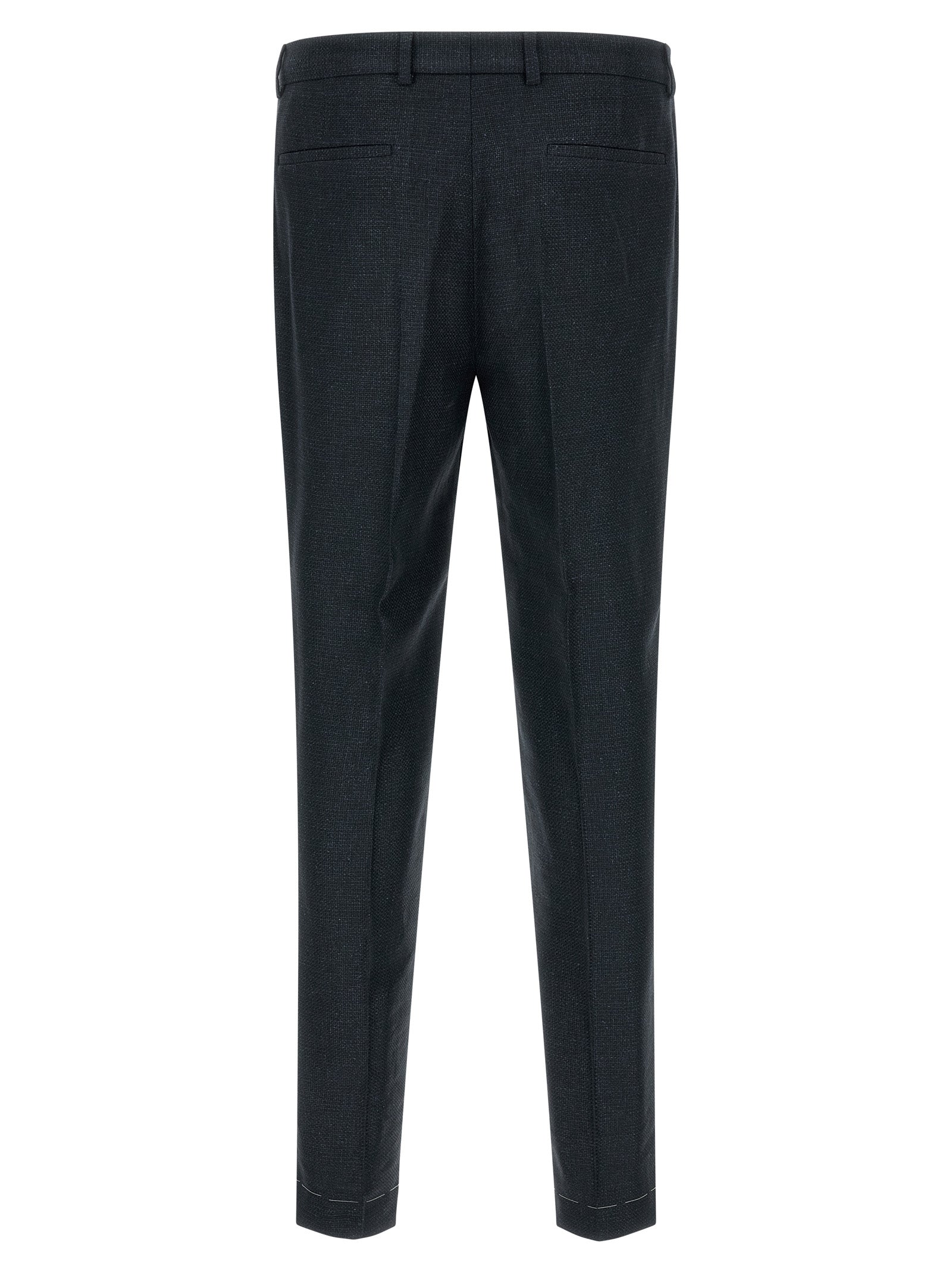 Brunello Cucinelli Blue Silk Two-Piece Suit | Artisanal Elegance
