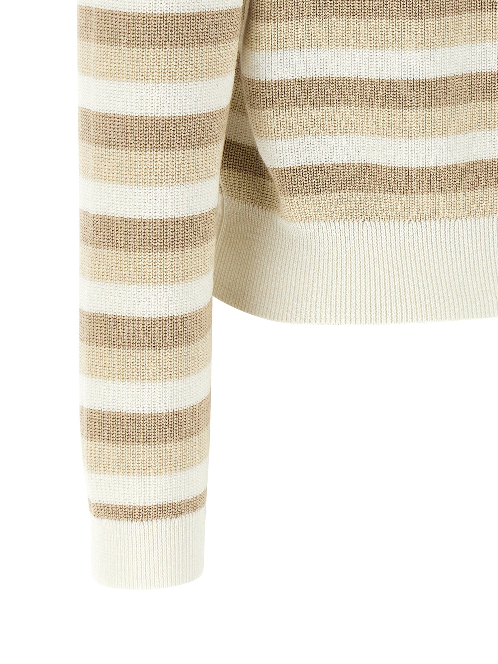 Brunello Cucinelli Beige Cotton Cardigan - Artisanal Luxury