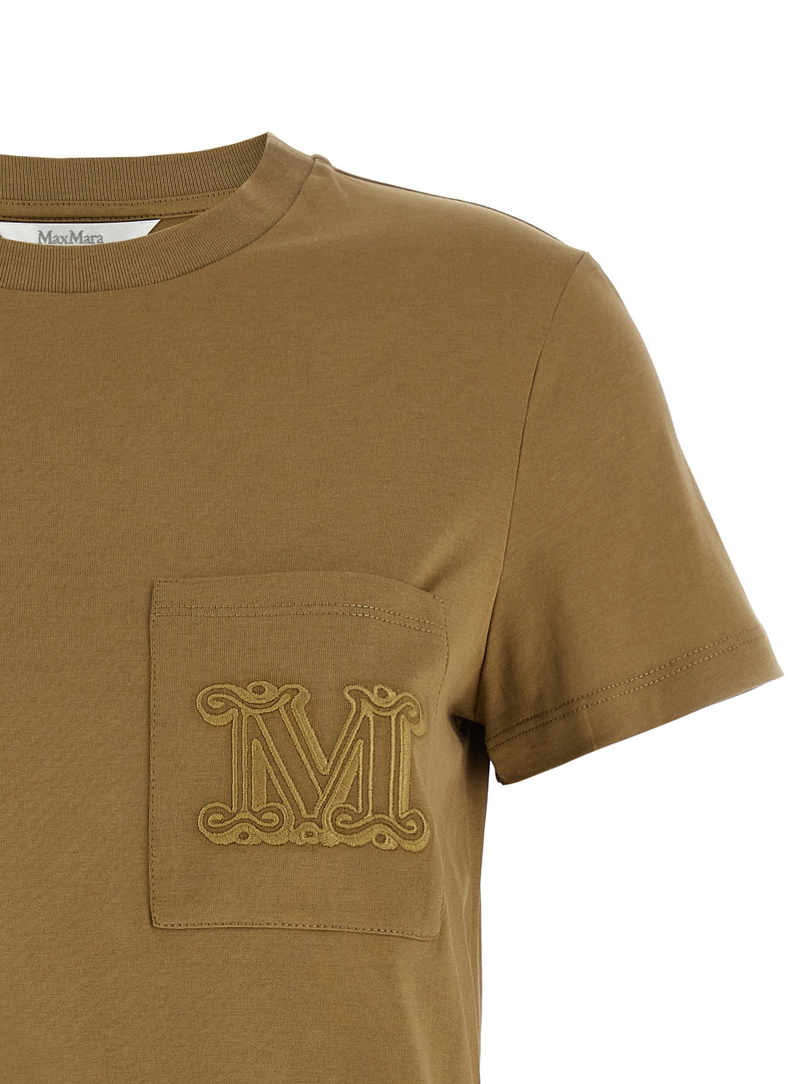 Elevate your wardrobe with the Max Mara Brown Cotton T-Shirt, a luxurious blend of comfort and sophistication, perfect for any occasion.