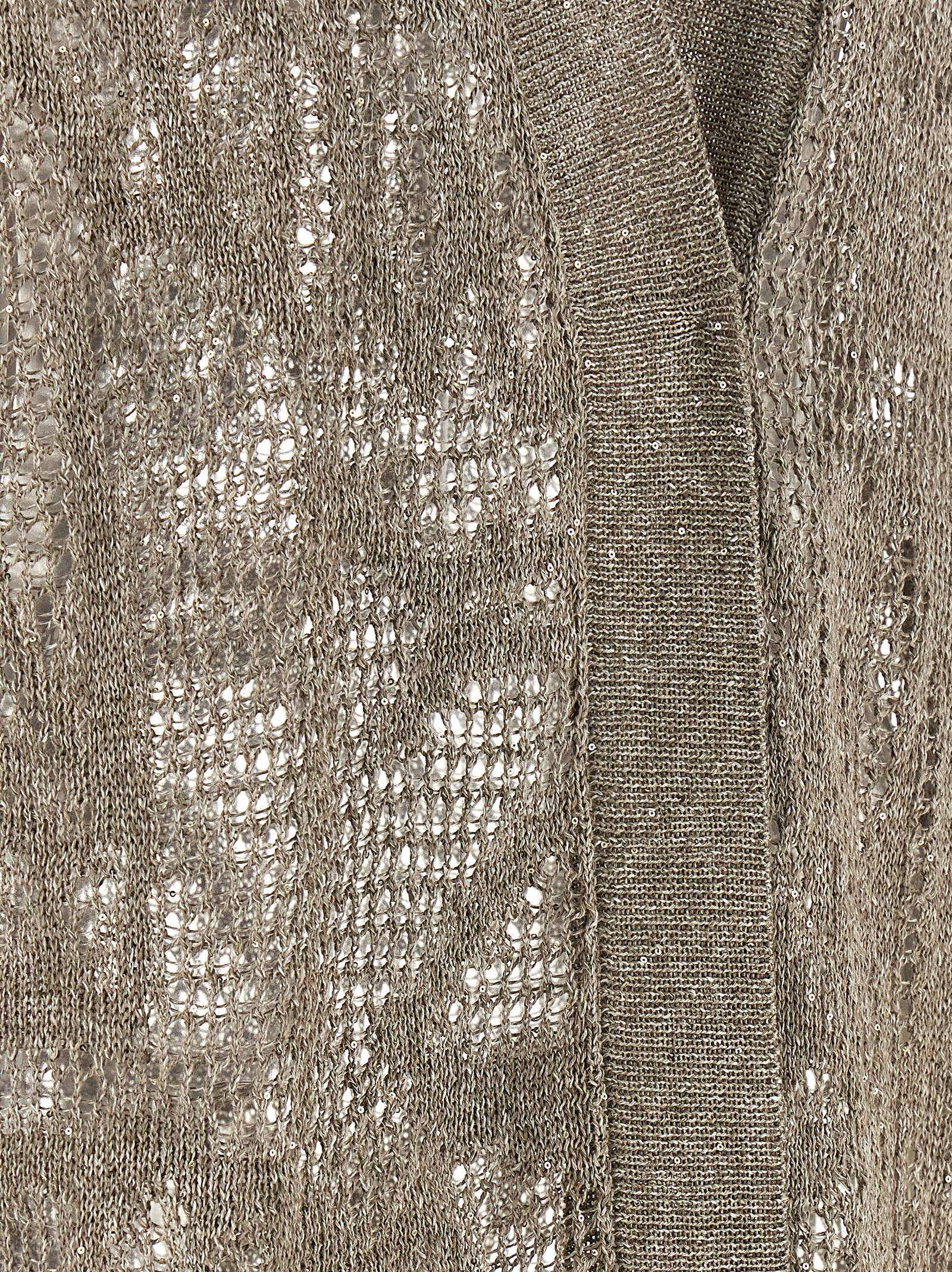 Brunello Cucinelli Brown Linen Cardigan - Artisanal Luxury Elegance