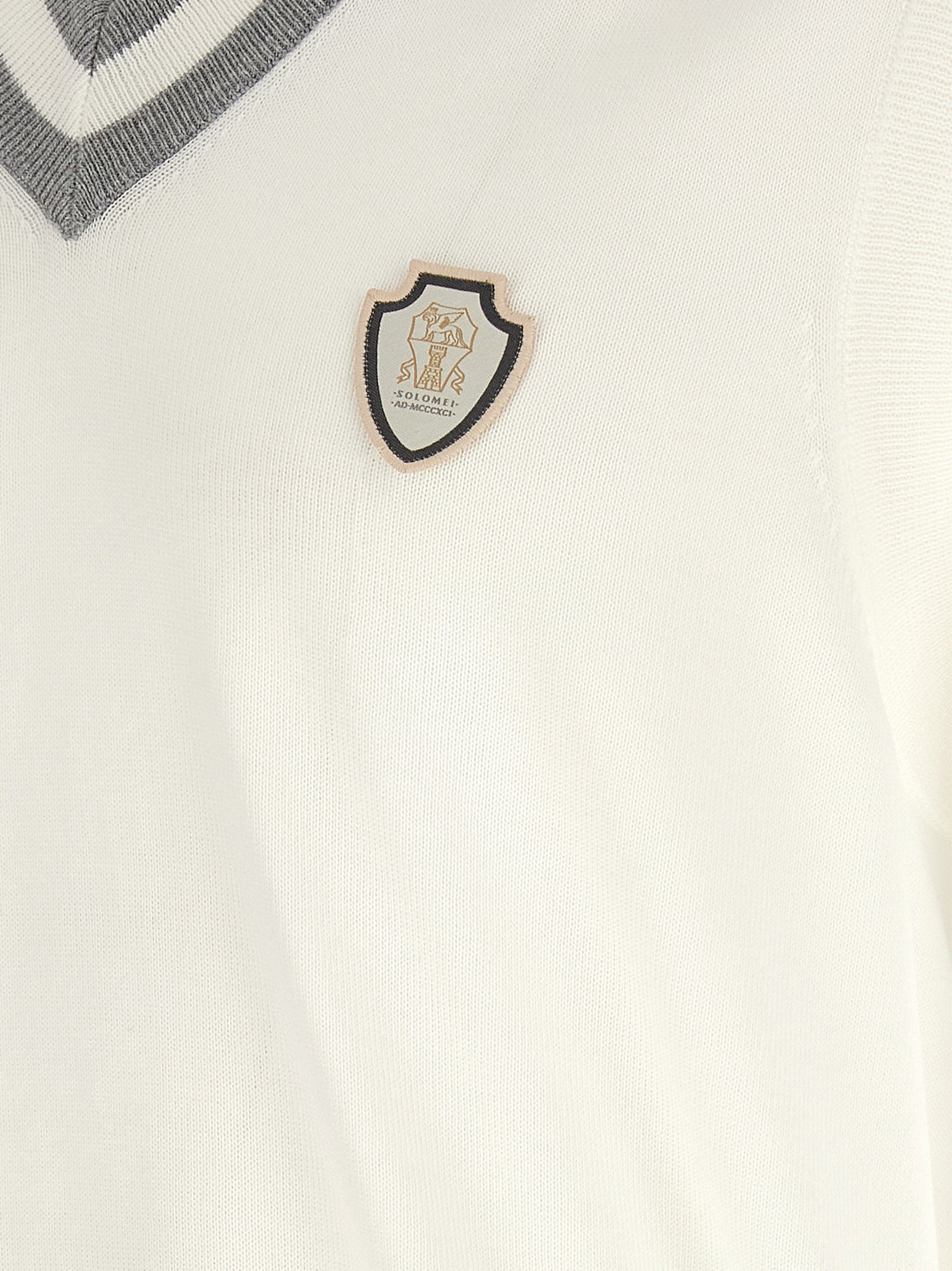 Brunello Cucinelli White Cotton Sweatshirt - Designer Luxury Couture