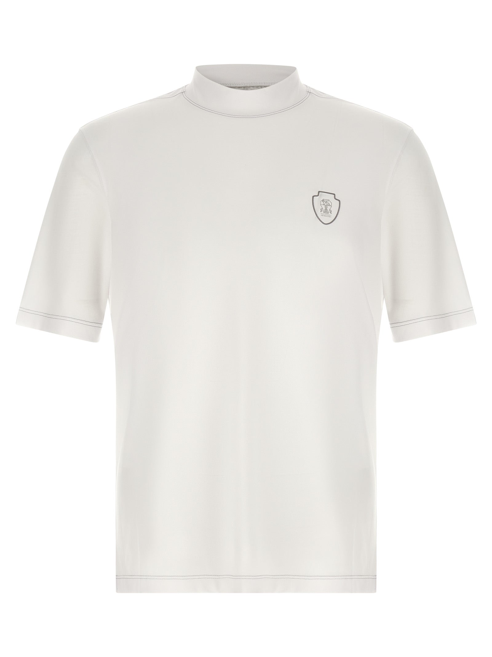 Brunello Cucinelli White Polyamide T-Shirt | Designer Couture