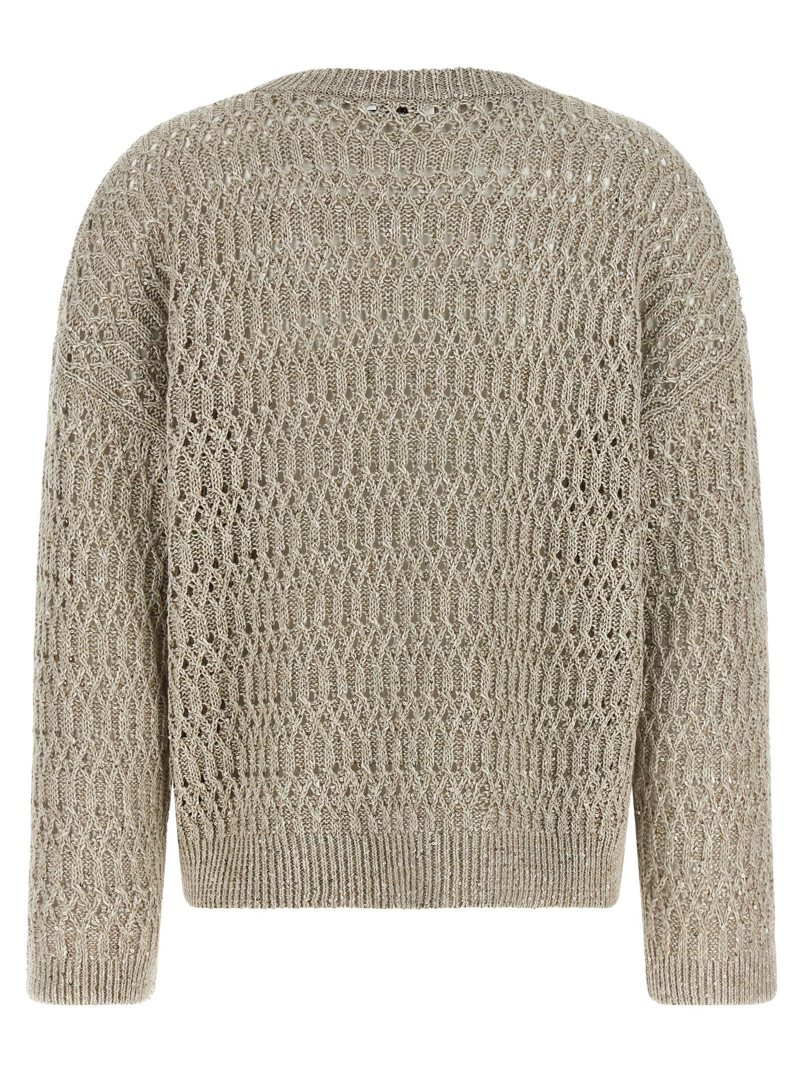 Brunello Cucinelli Beige Linen Cardigan, Artisanal Luxury Elegance