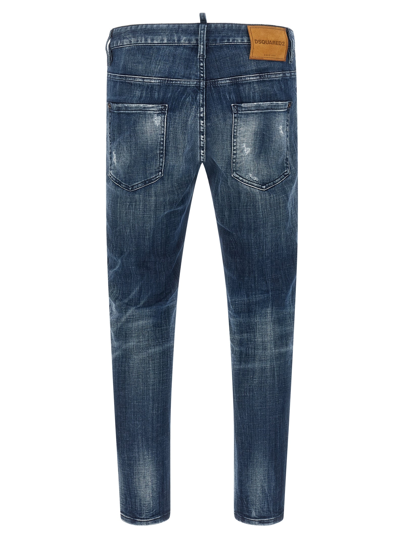Dsquared² Blue Cotton Relaxed Fit Jeans - Designer Luxury Denim