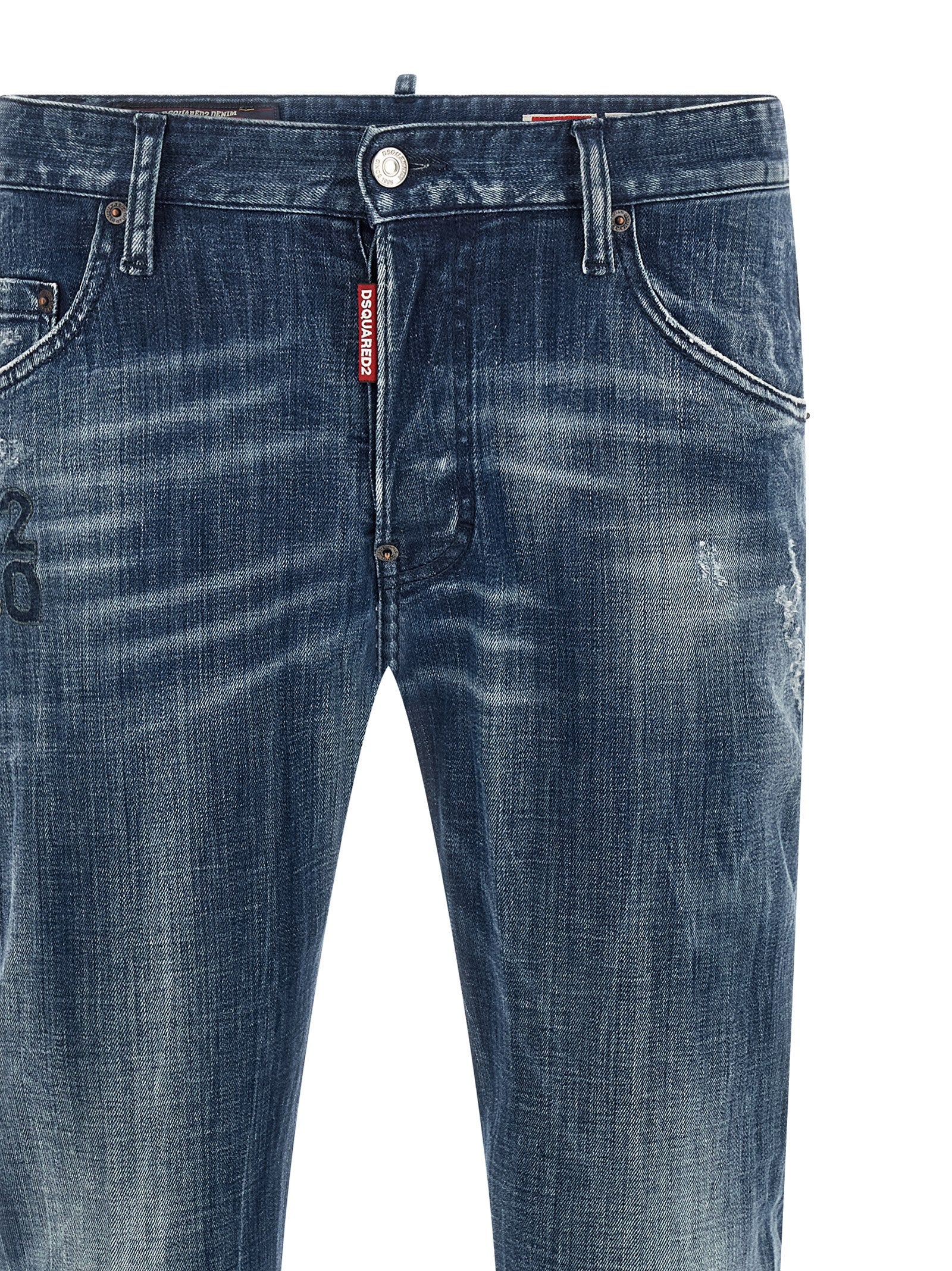 Dsquared² Blue Cotton Relaxed Fit Jeans - Designer Luxury Denim