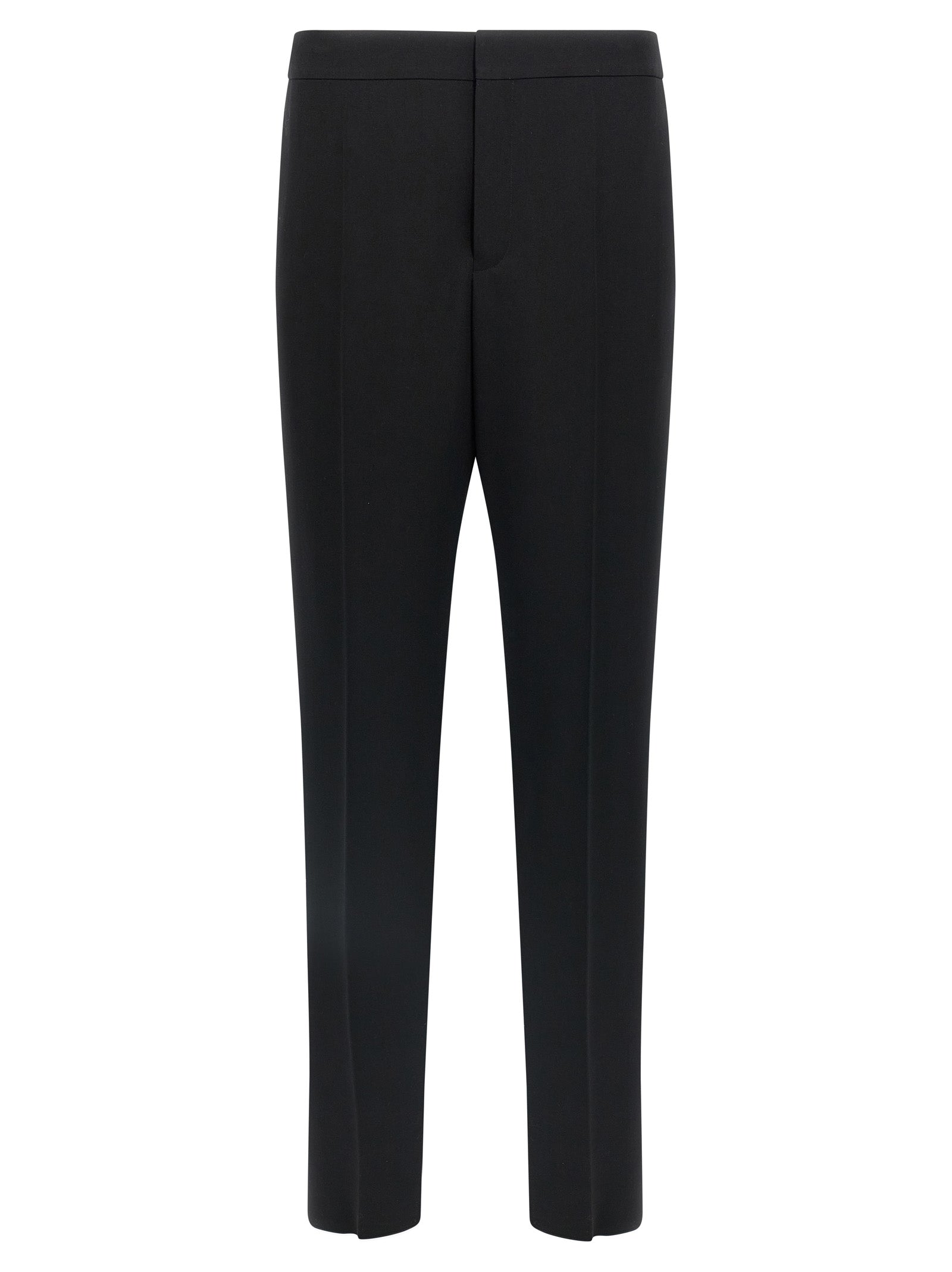 Elevate your wardrobe with Saint Laurent Black Wool Dress Pants, a masterpiece of Italian craftsmanship, embodying timeless sophistication and luxurious comfort.