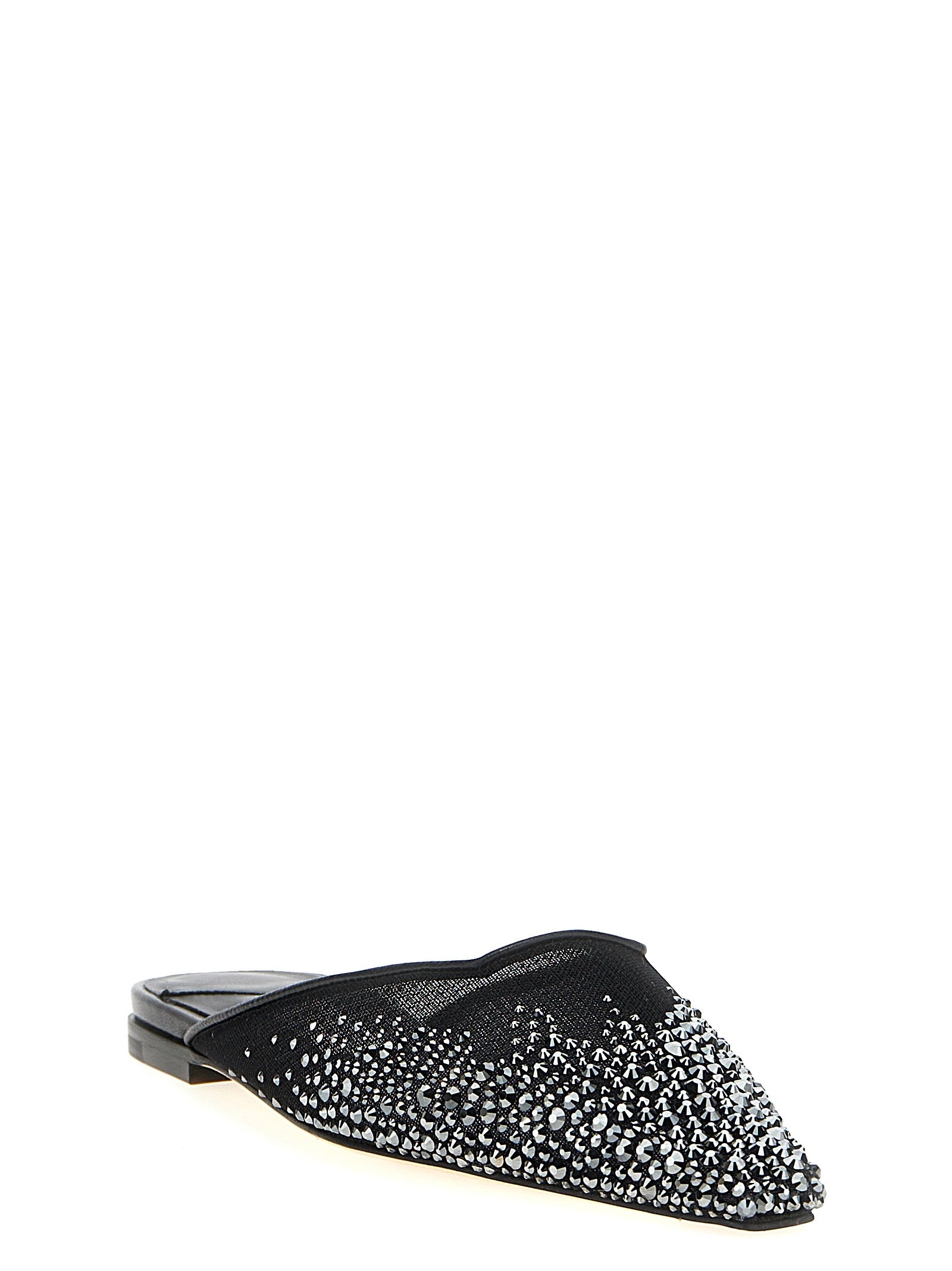 Jimmy Choo Black Textile Mules