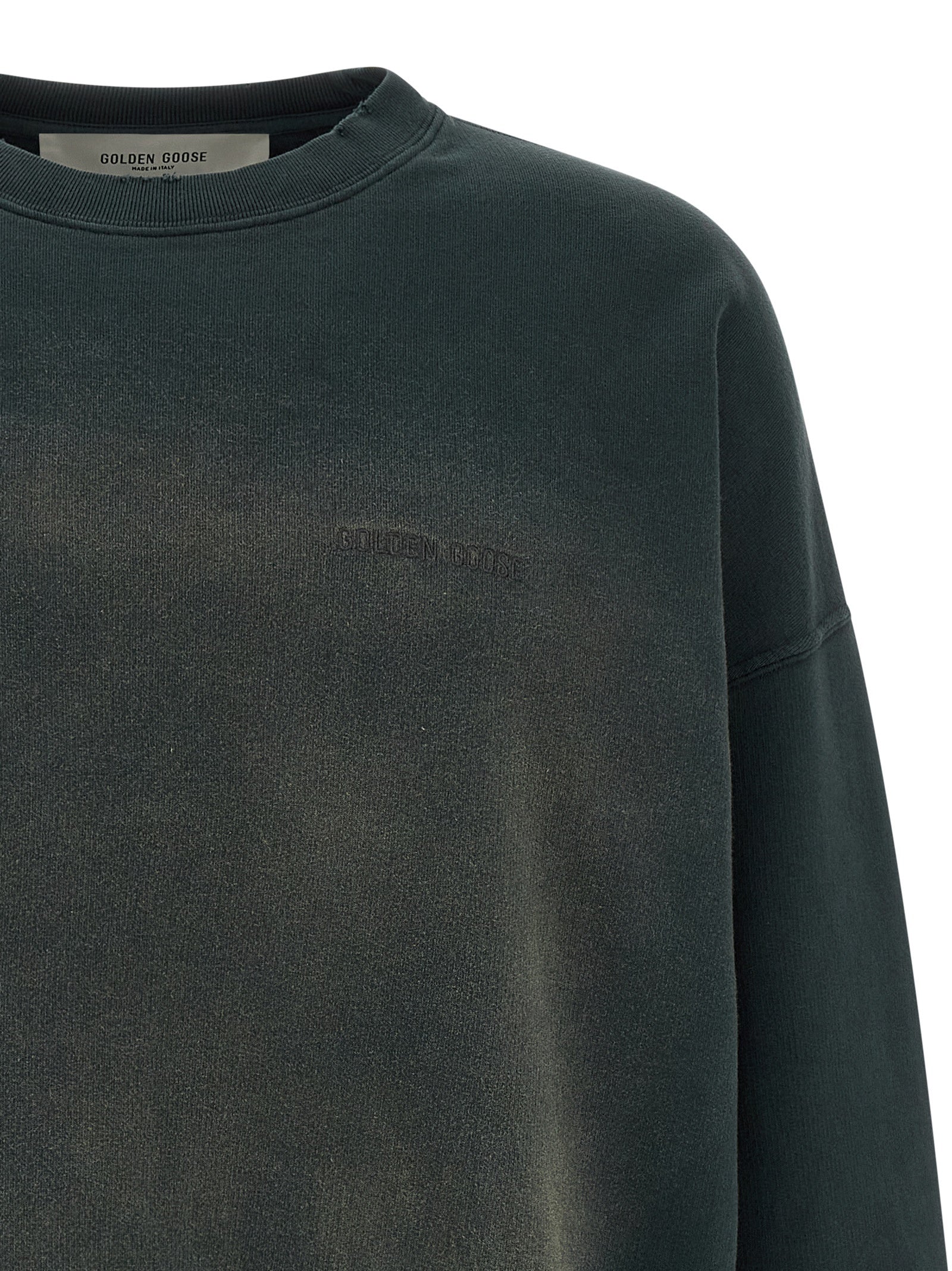 Golden Goose Black Cotton Sweatshirt | Designer Artisanal Luxury