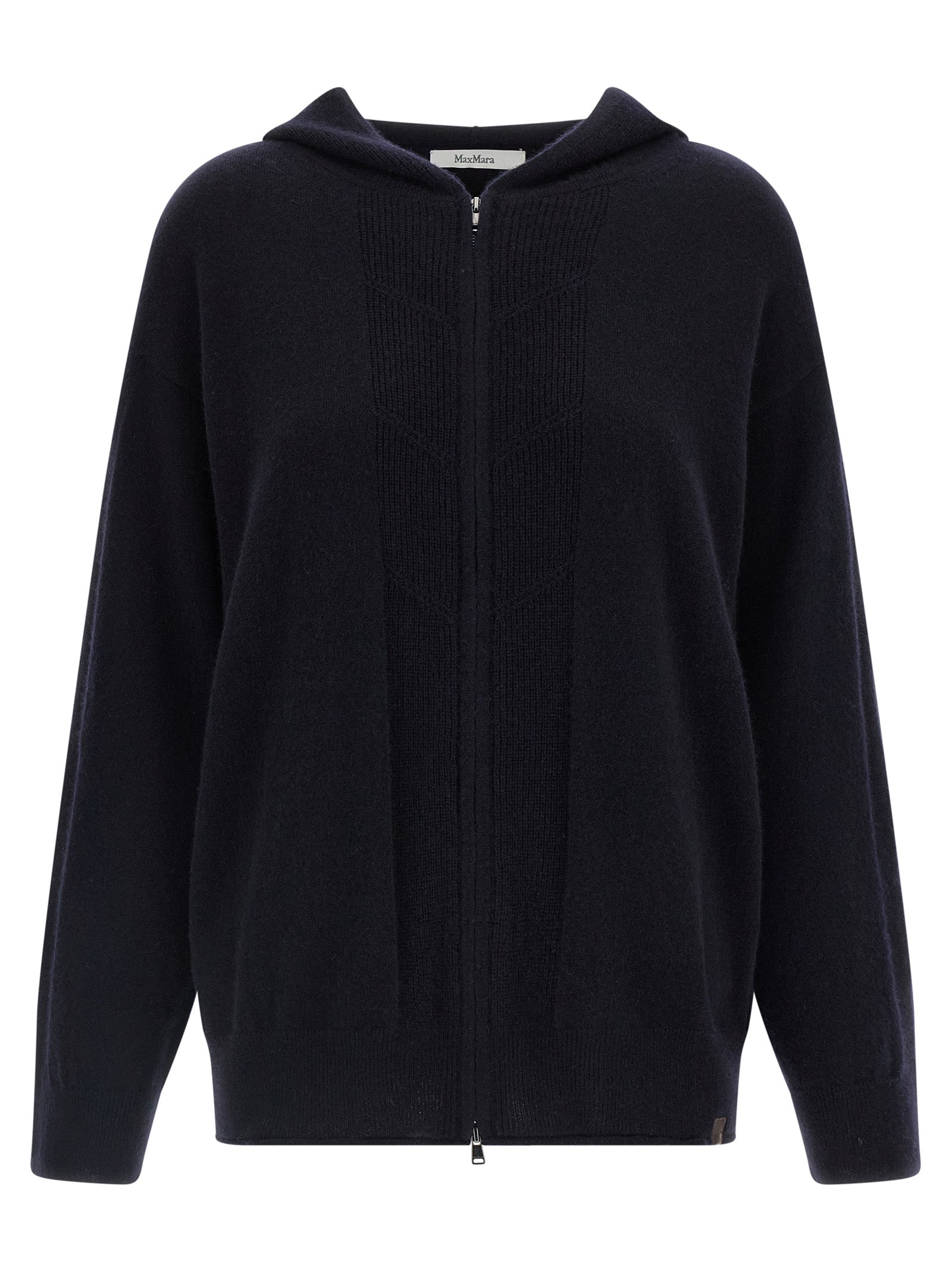 Elevate your style with the Max Mara Blue Cashmere Cardigan, a luxurious blend of artisanal craftsmanship and timeless elegance, perfect for any discerning wardrobe.