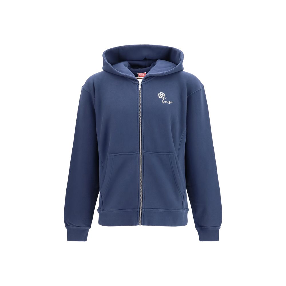 Elevate your wardrobe with the Kenzo Blue Cotton Sweatshirt, a luxurious blend of comfort and elegance, featuring exquisite craftsmanship and refined detailing for the discerning individual.