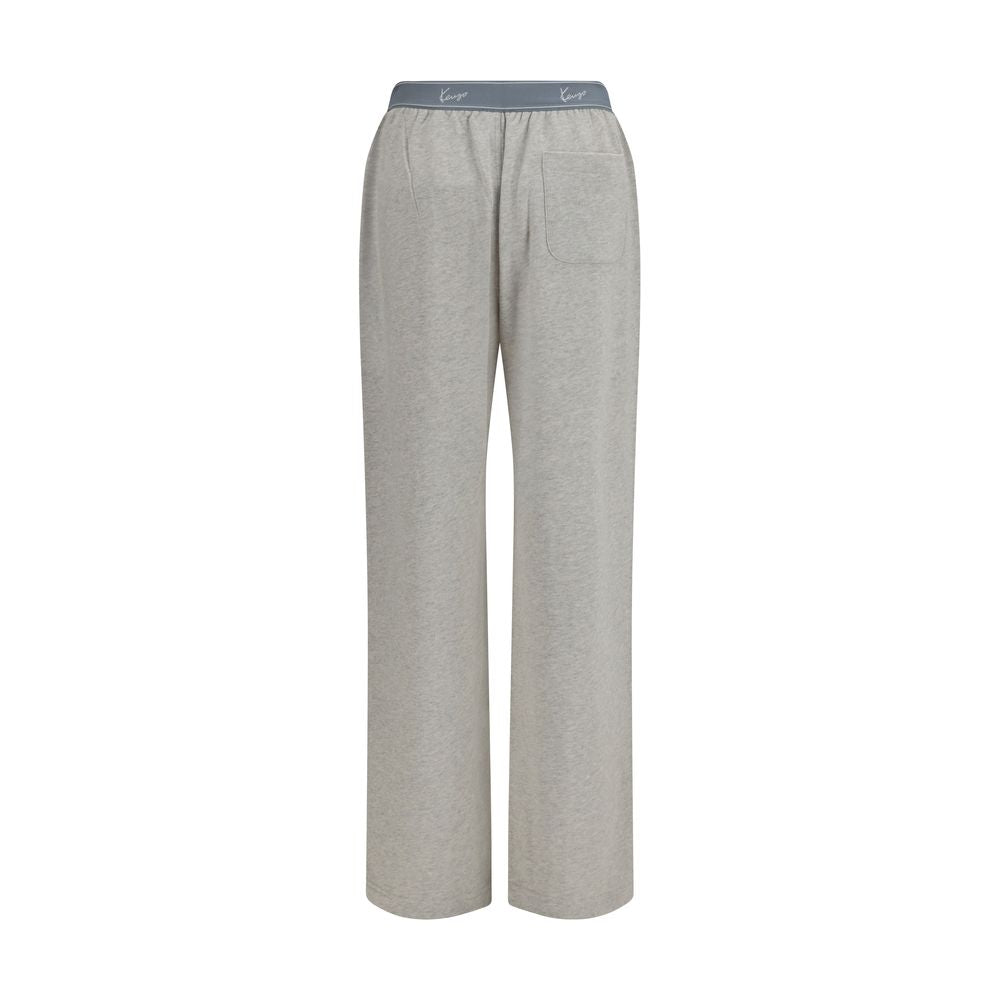 Indulge in the luxurious Kenzo Gray Cotton Joggers, crafted from 100% cotton for effortless elegance, perfect for the discerning individual seeking modern sophistication.