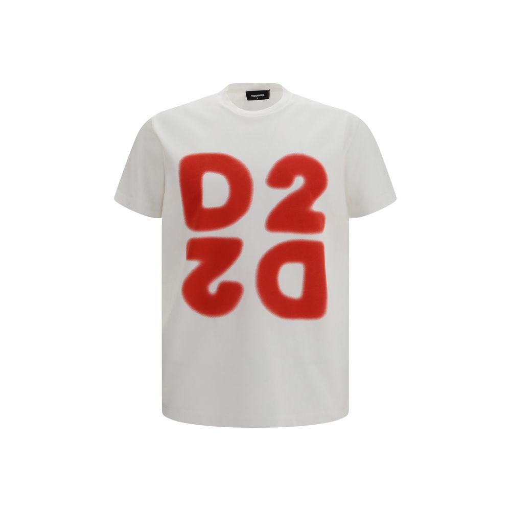 Dsquared² White Cotton T-Shirt | Designer Casual Luxury