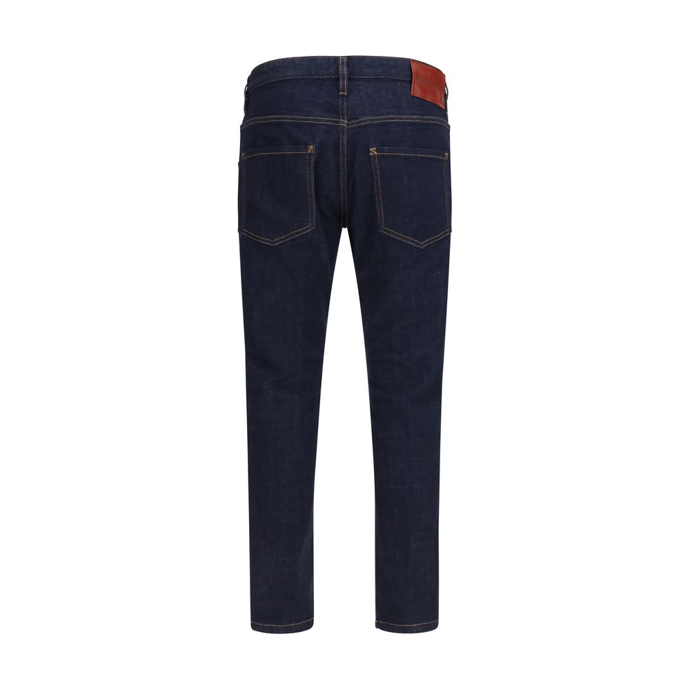 Dsquared² Blue Cotton Slim Fit Jeans – Designer Luxury Denim