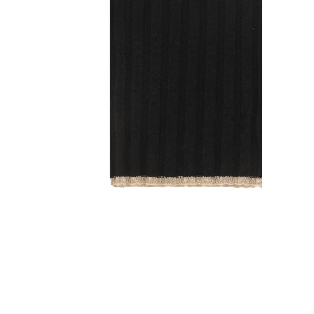 Brunello Cucinelli Black Cashmere Scarf - Artisanal Luxury Accessory