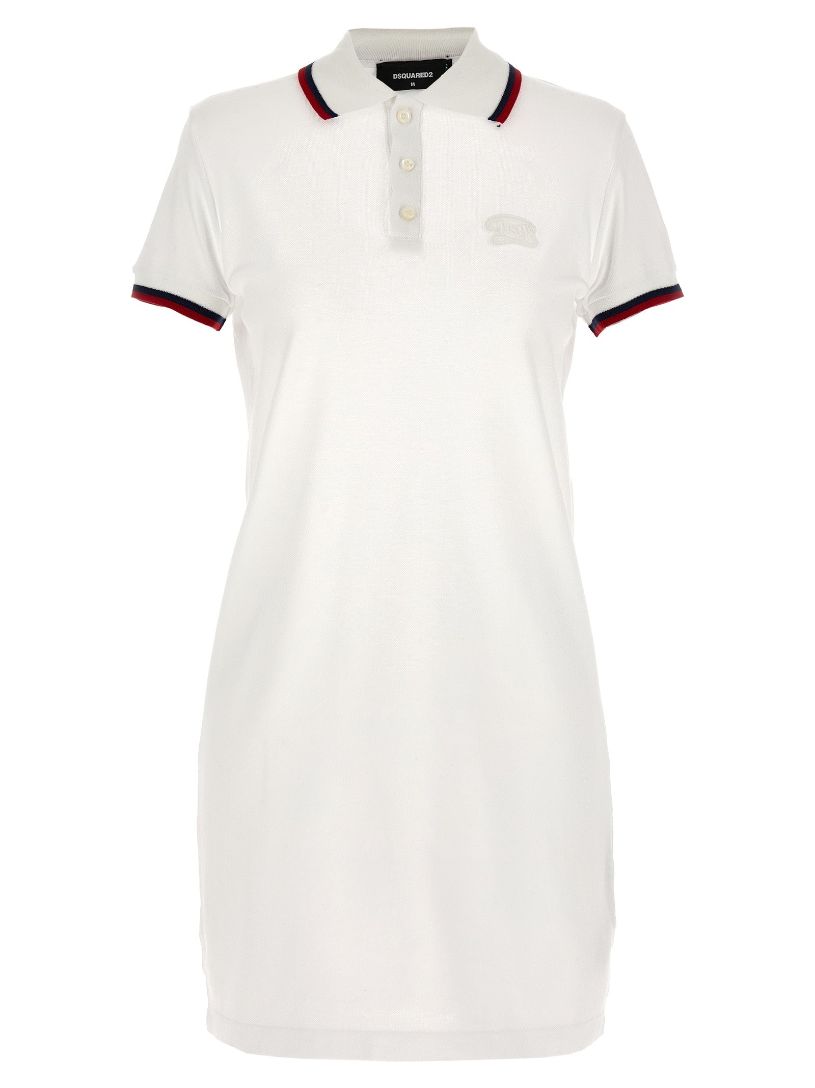 Dsquared² White Cotton Short Dress - Luxe Couture Elegance
