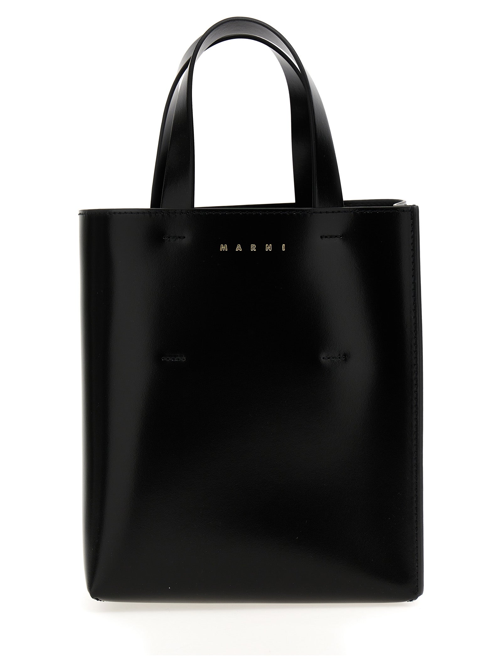 Indulge in the Marni Black Calfskin Handbag, a masterpiece of Italian craftsmanship that embodies elegance and sophistication for the discerning individual.